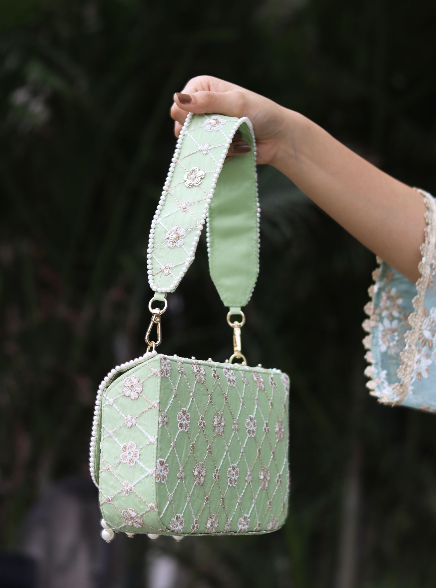 Mulmul Ella Green Flap Bag