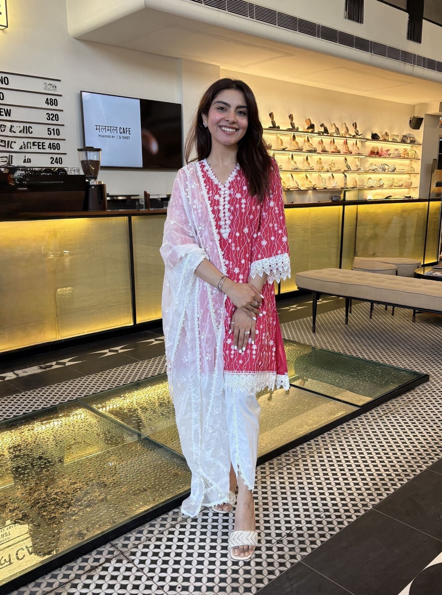 Ishira Supima Cotton Fuschia Kurta Set