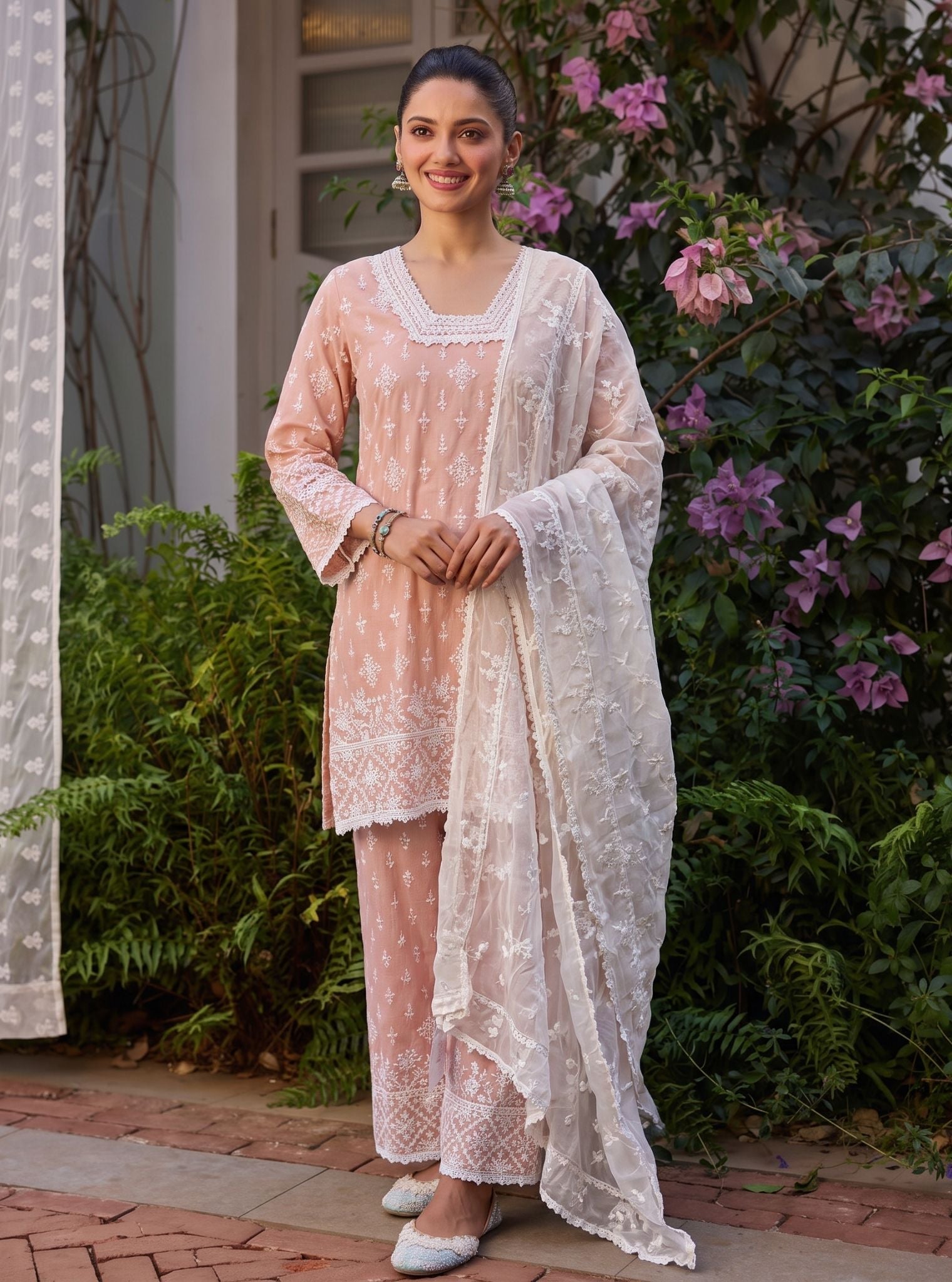 Roha Supima Cotton Peach Kurta Set