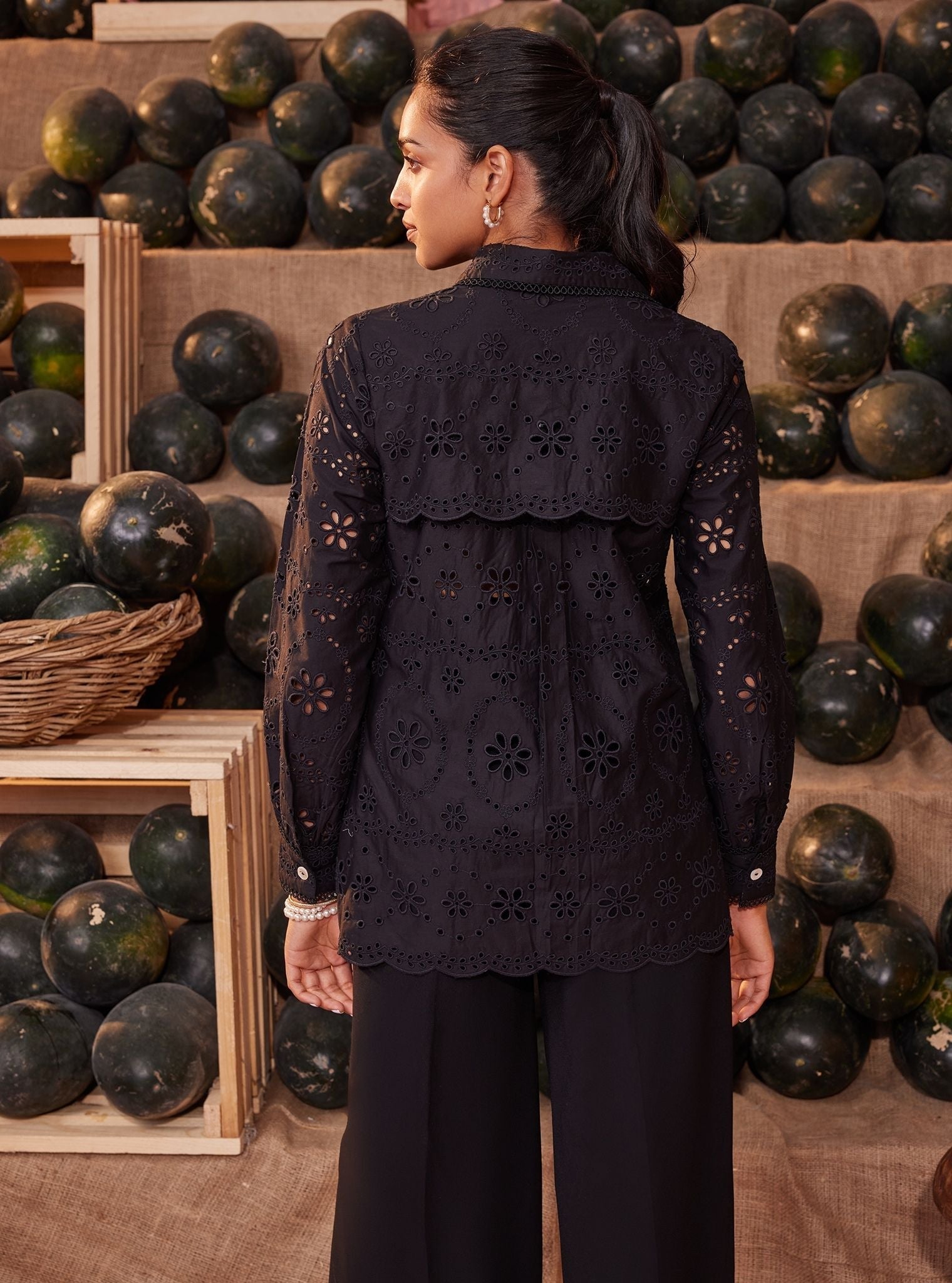 Sia Iconic Cotton Black Shirt