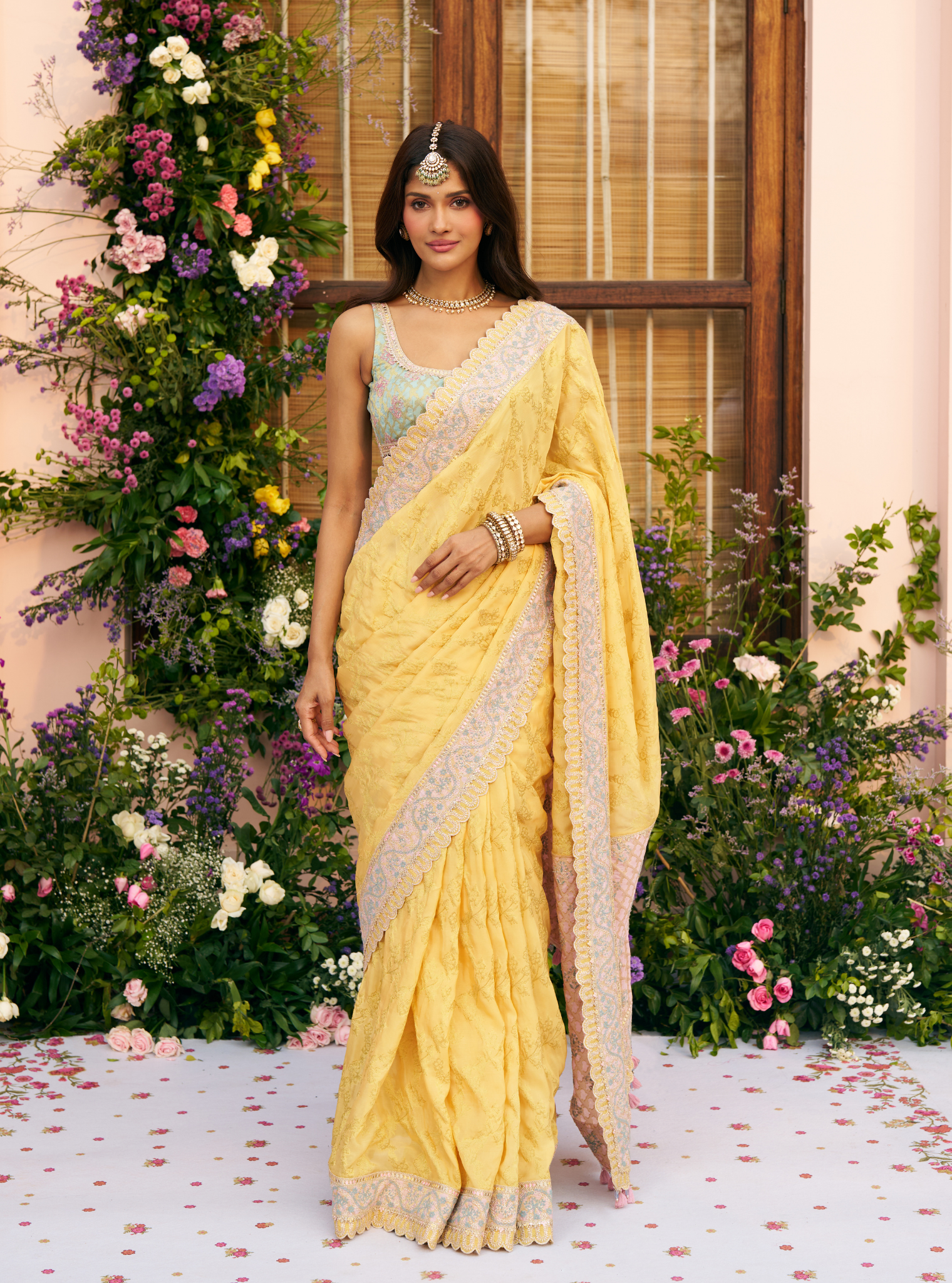Chandrika Banarsi Mustard Saree