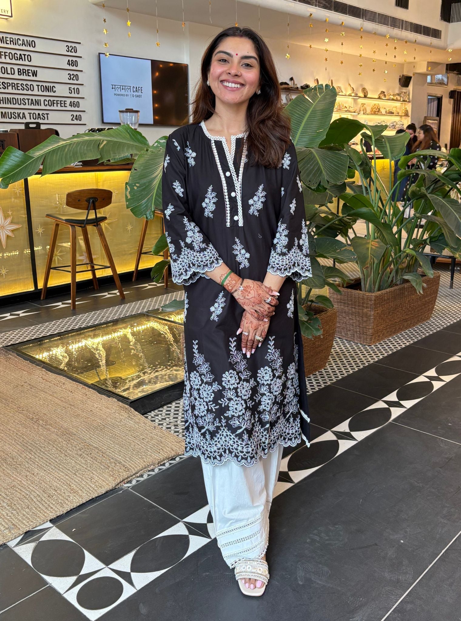 Moon light Supima Cotton Black Kurta Set