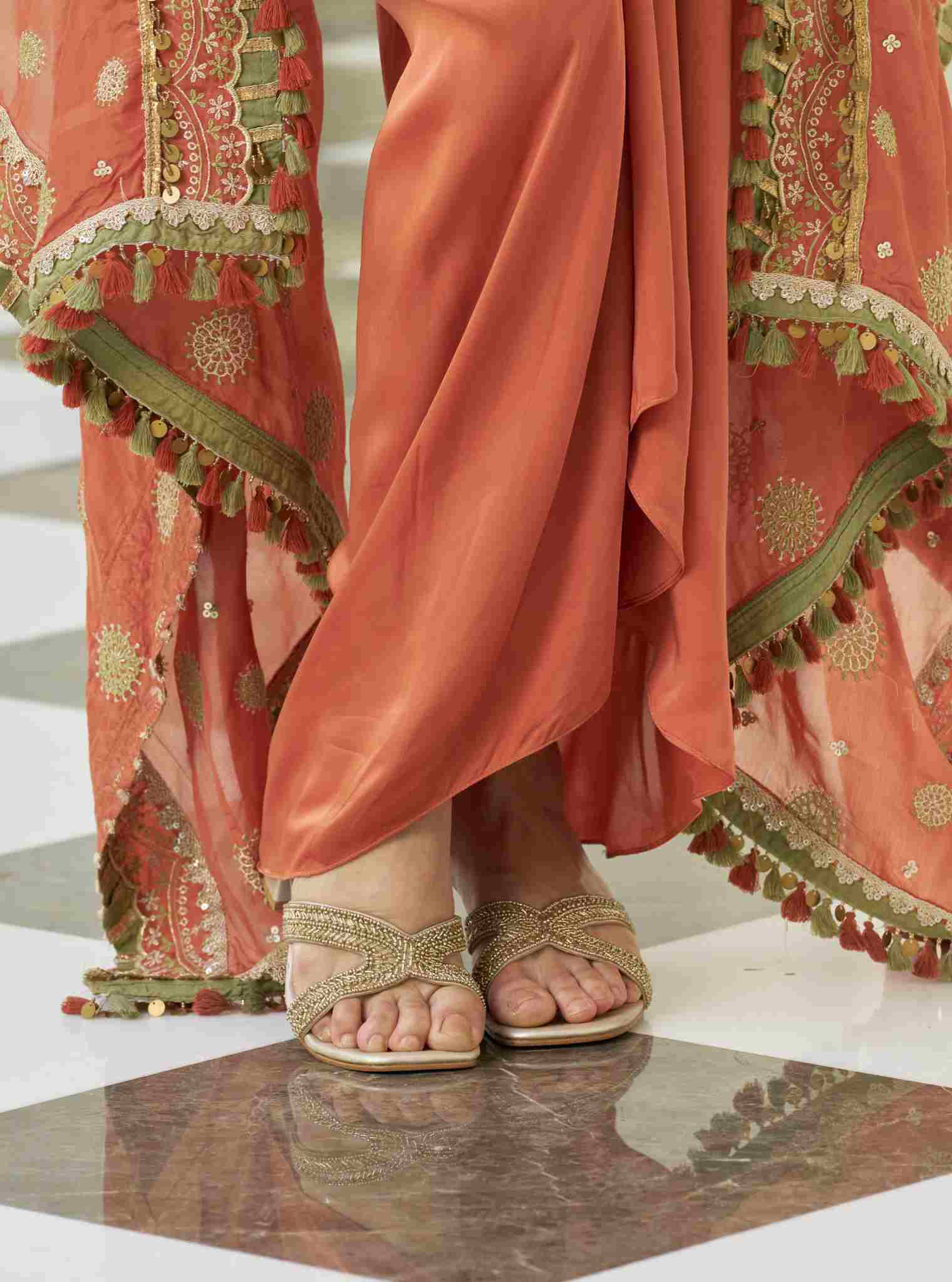 Aurora Gold Vegan Block Heel