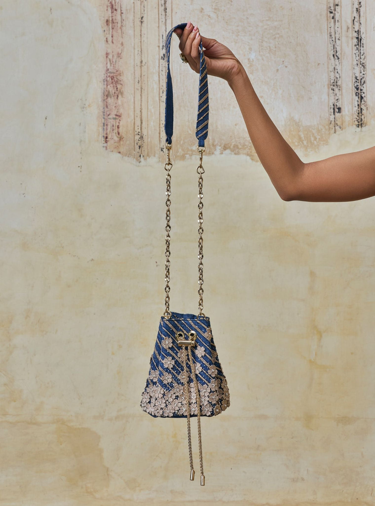 Uptown Girl Denim Potli Bag