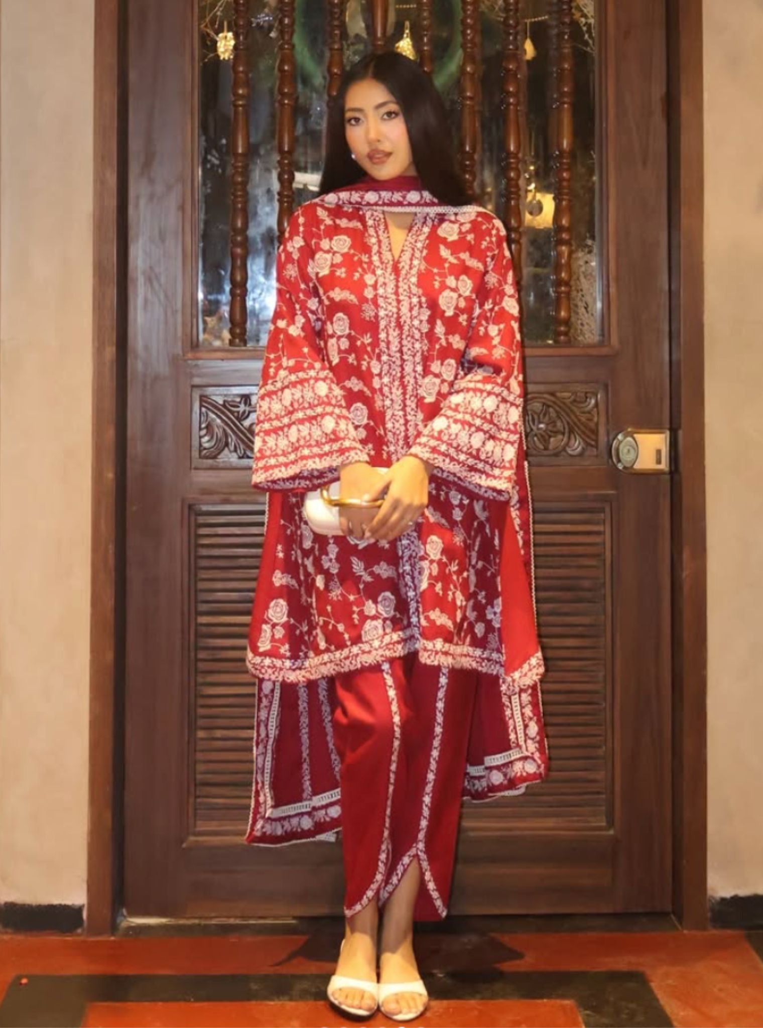 Greta Wool Wine Kurta Set