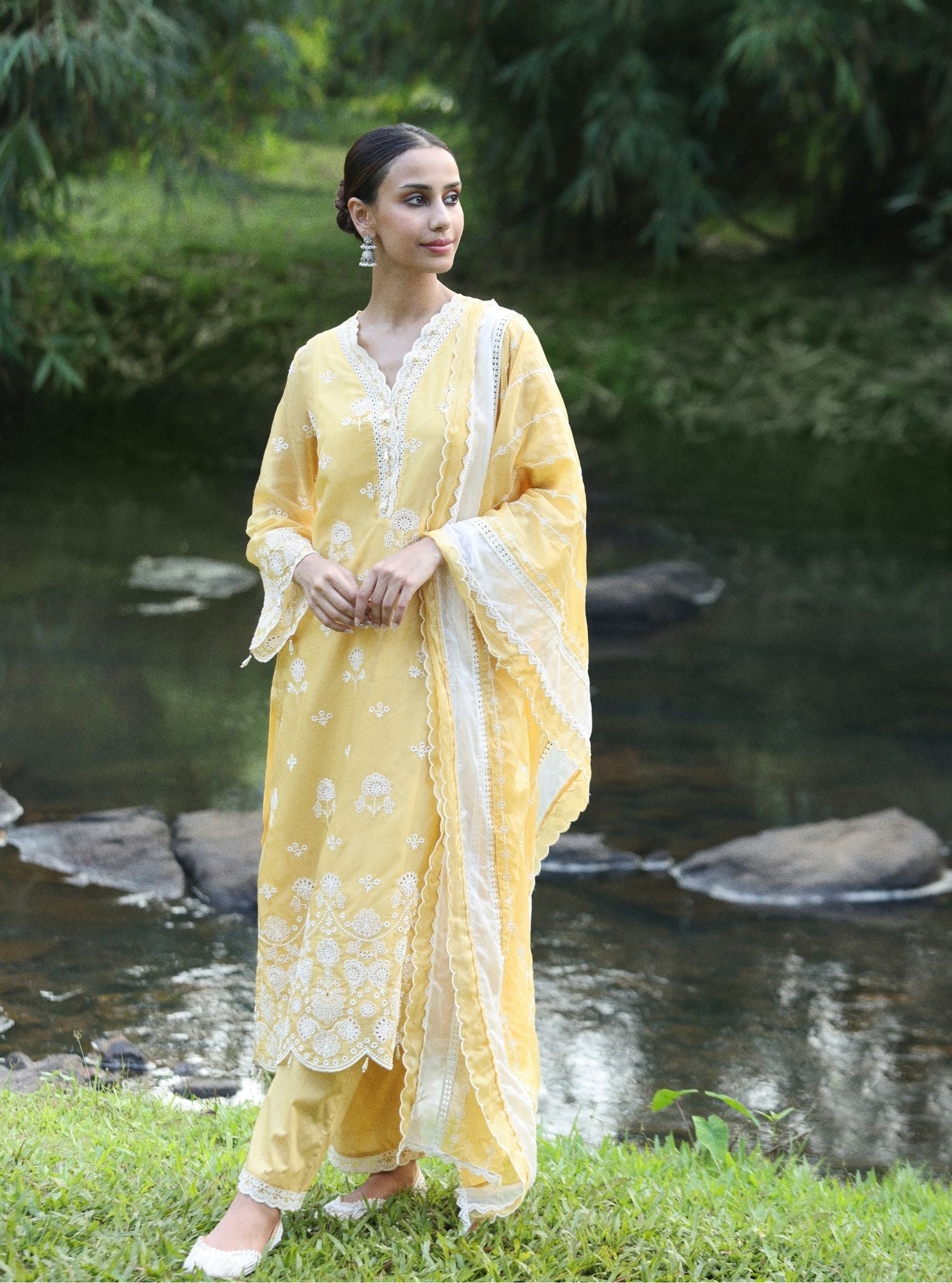 Lekha Yellow Dupatta
