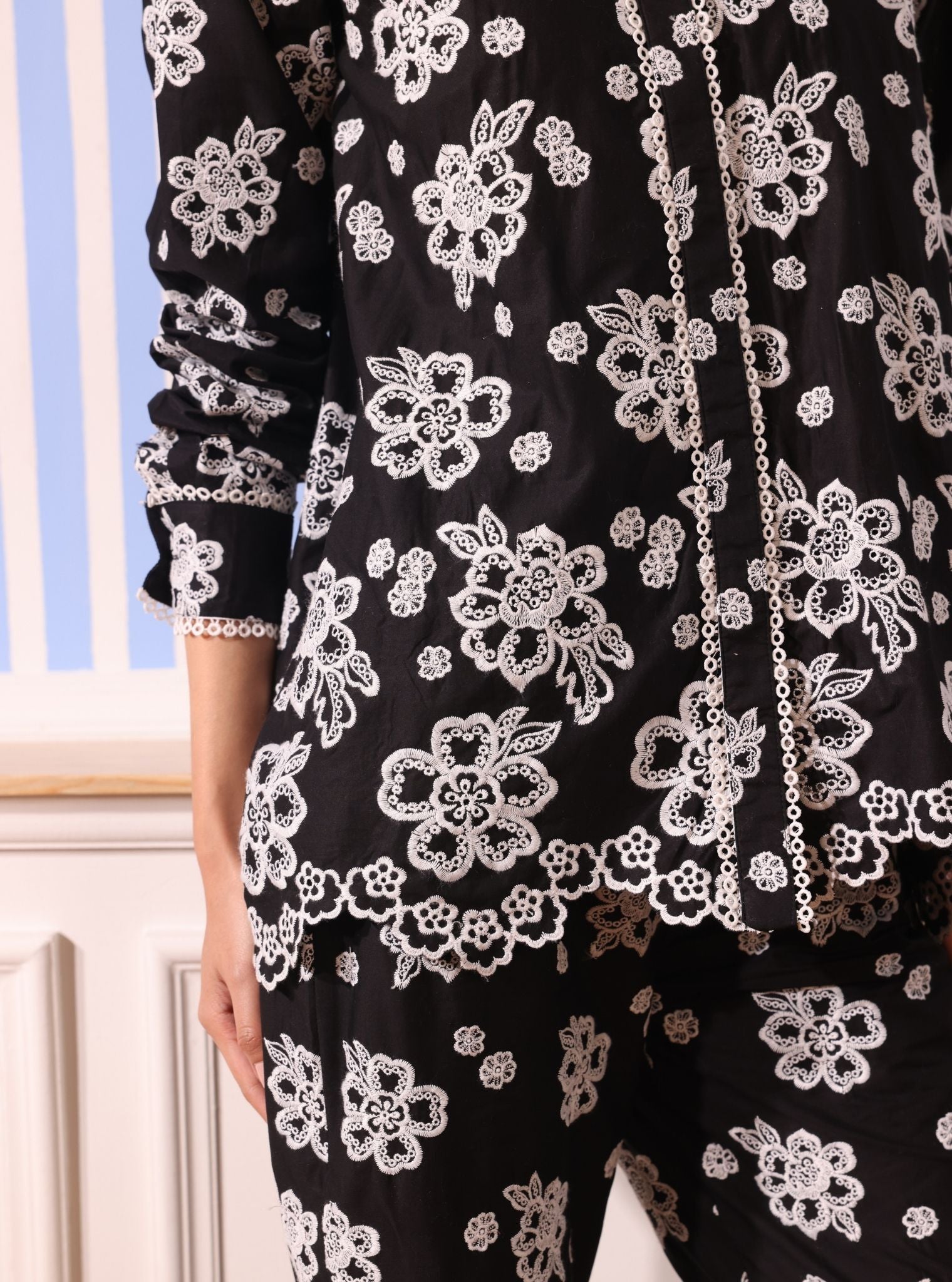Mulmul Cotton Felix Black Shirt With Mulmul Cotton Felix Black Shirt