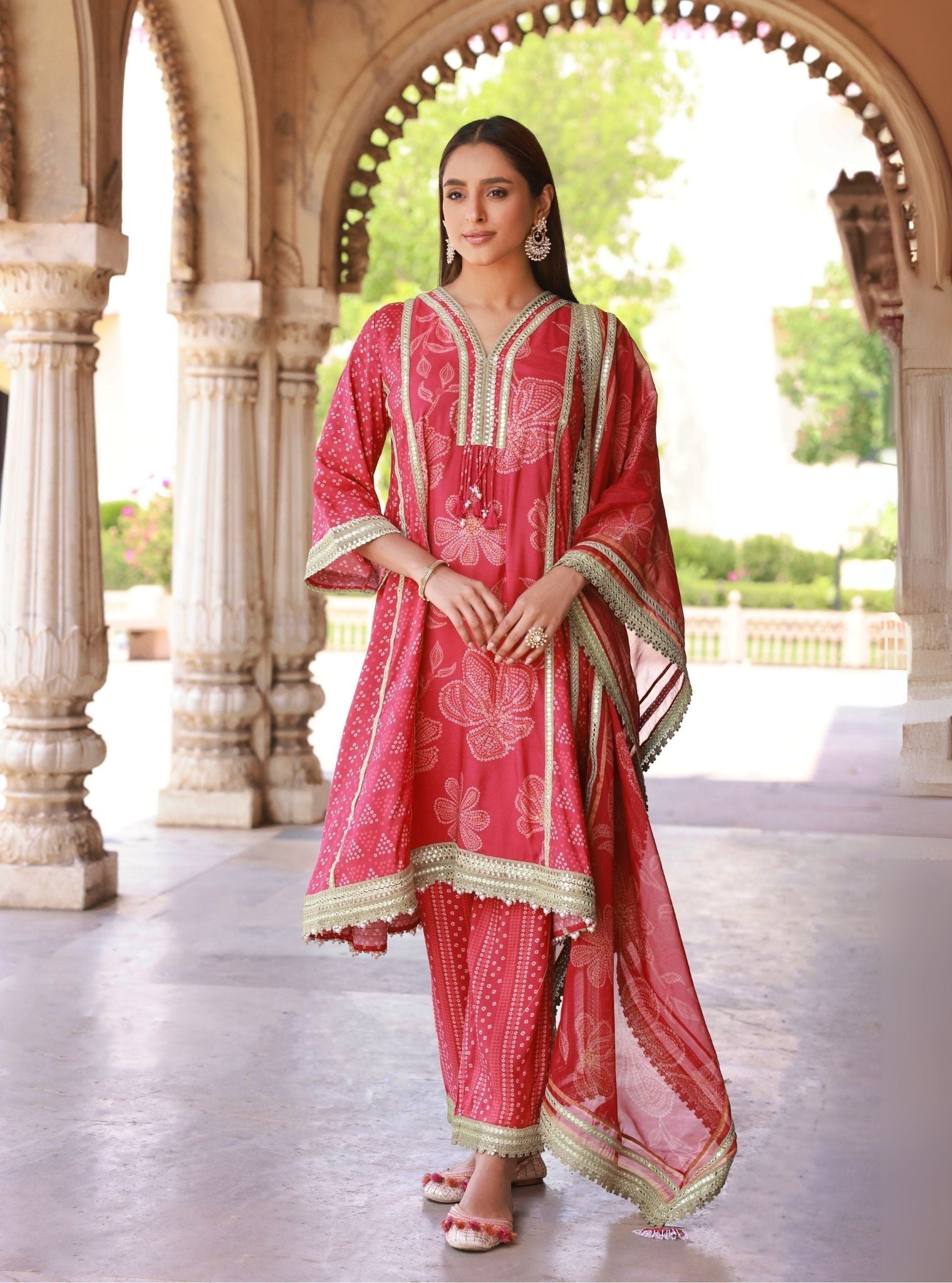Vrishti Fuschia Kurta Set