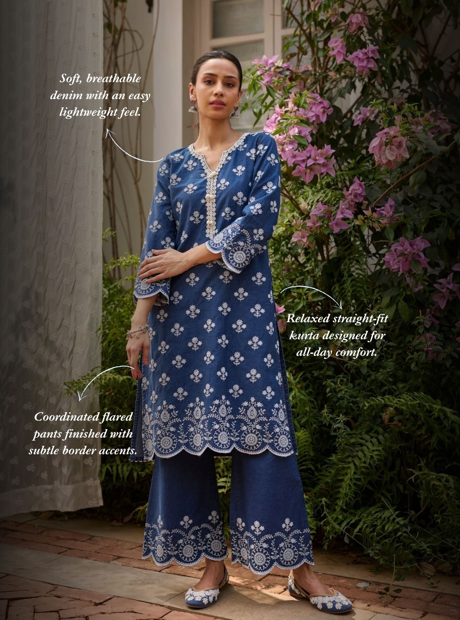 Bhairavi Denim Kurta Set