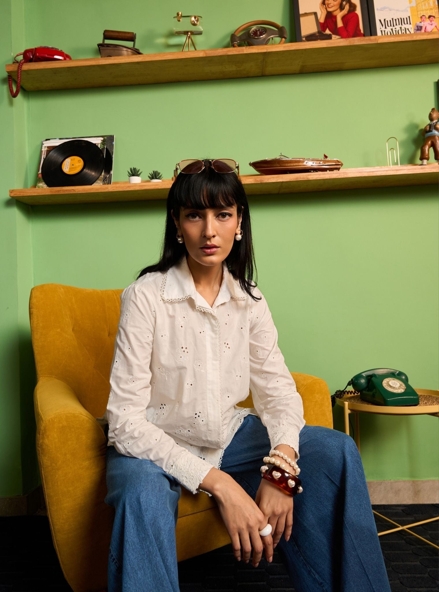 Zaniya Cotton White Shirt