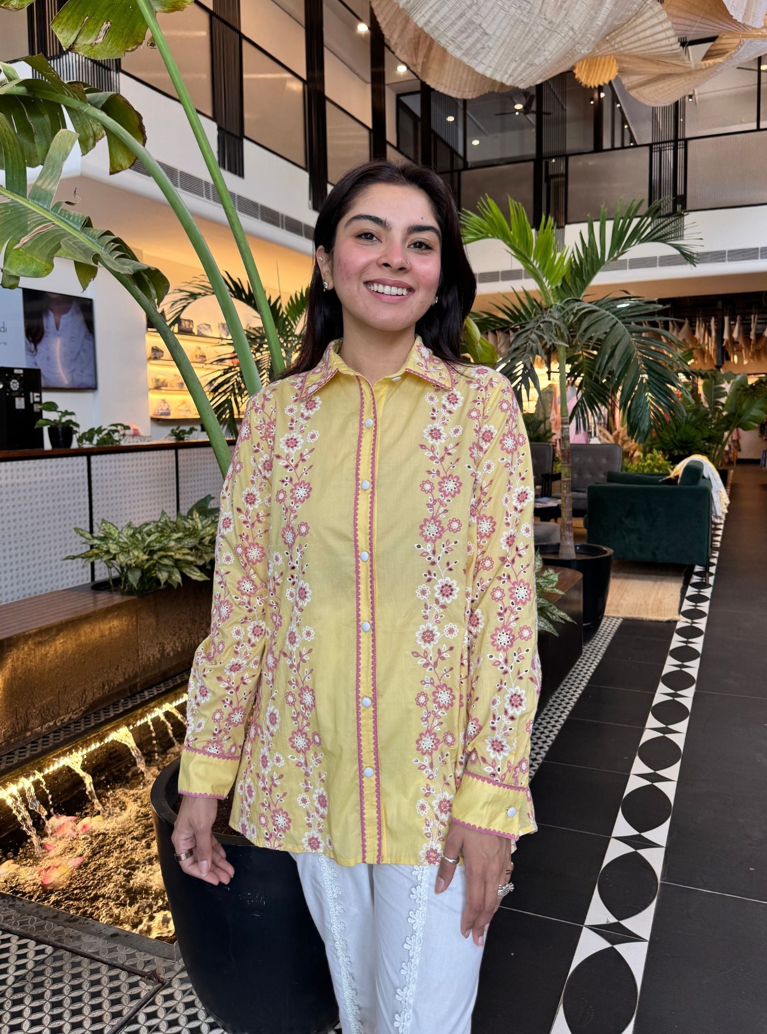 Mulmul Cotton Hugo Yellow Shirt
