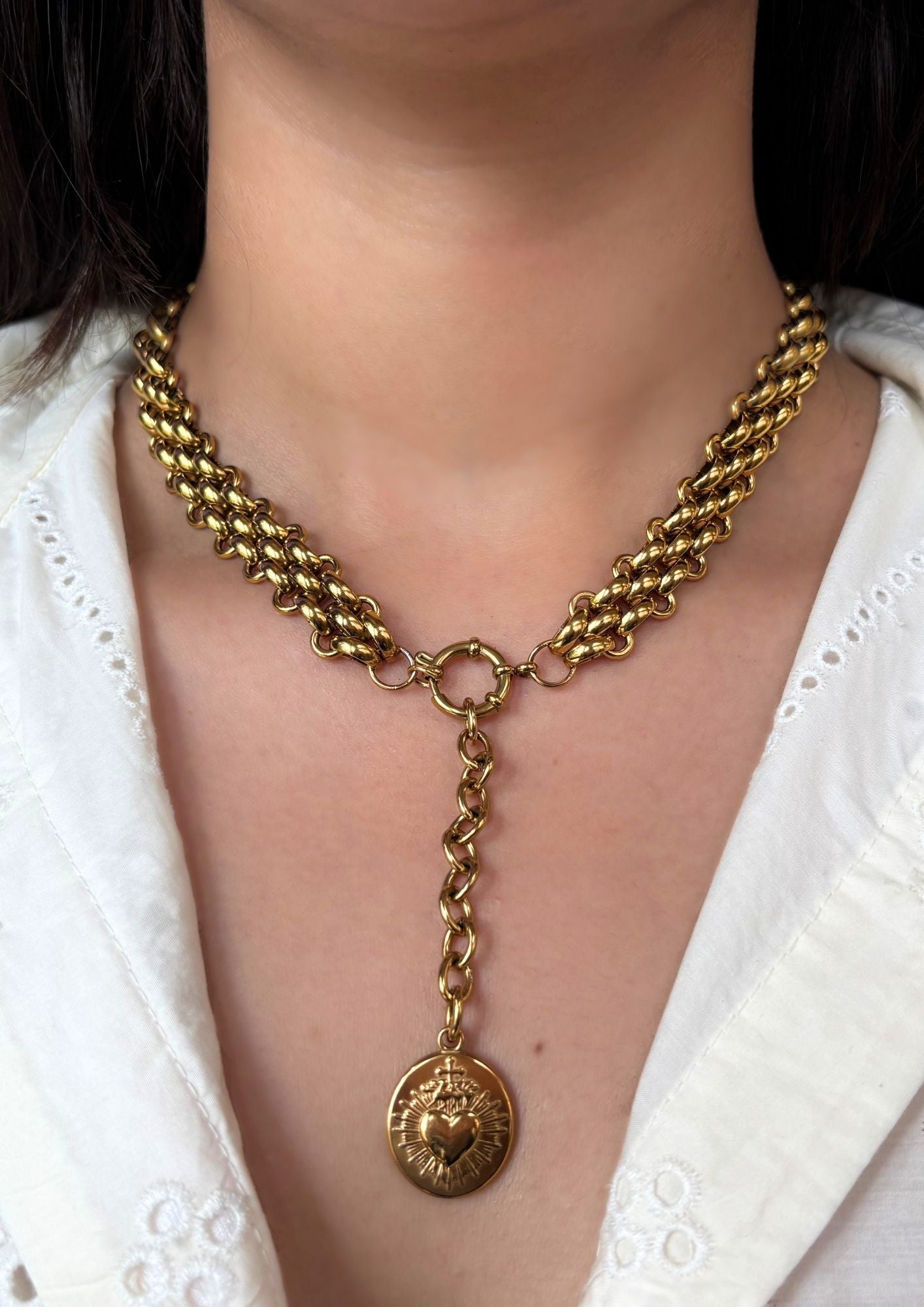 Twisted Rope Heart Necklace