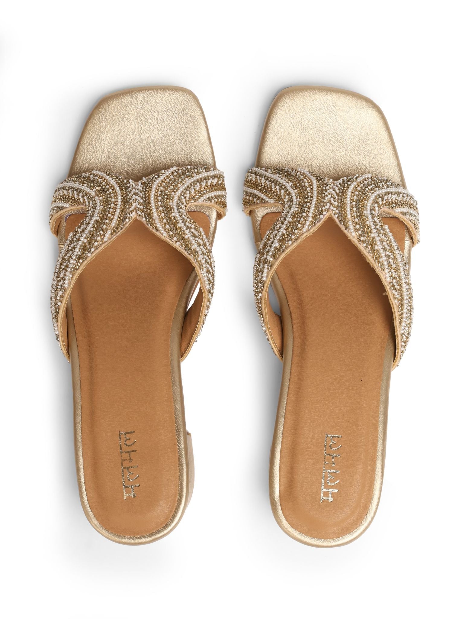 Molten Gold Vegan Block Heel