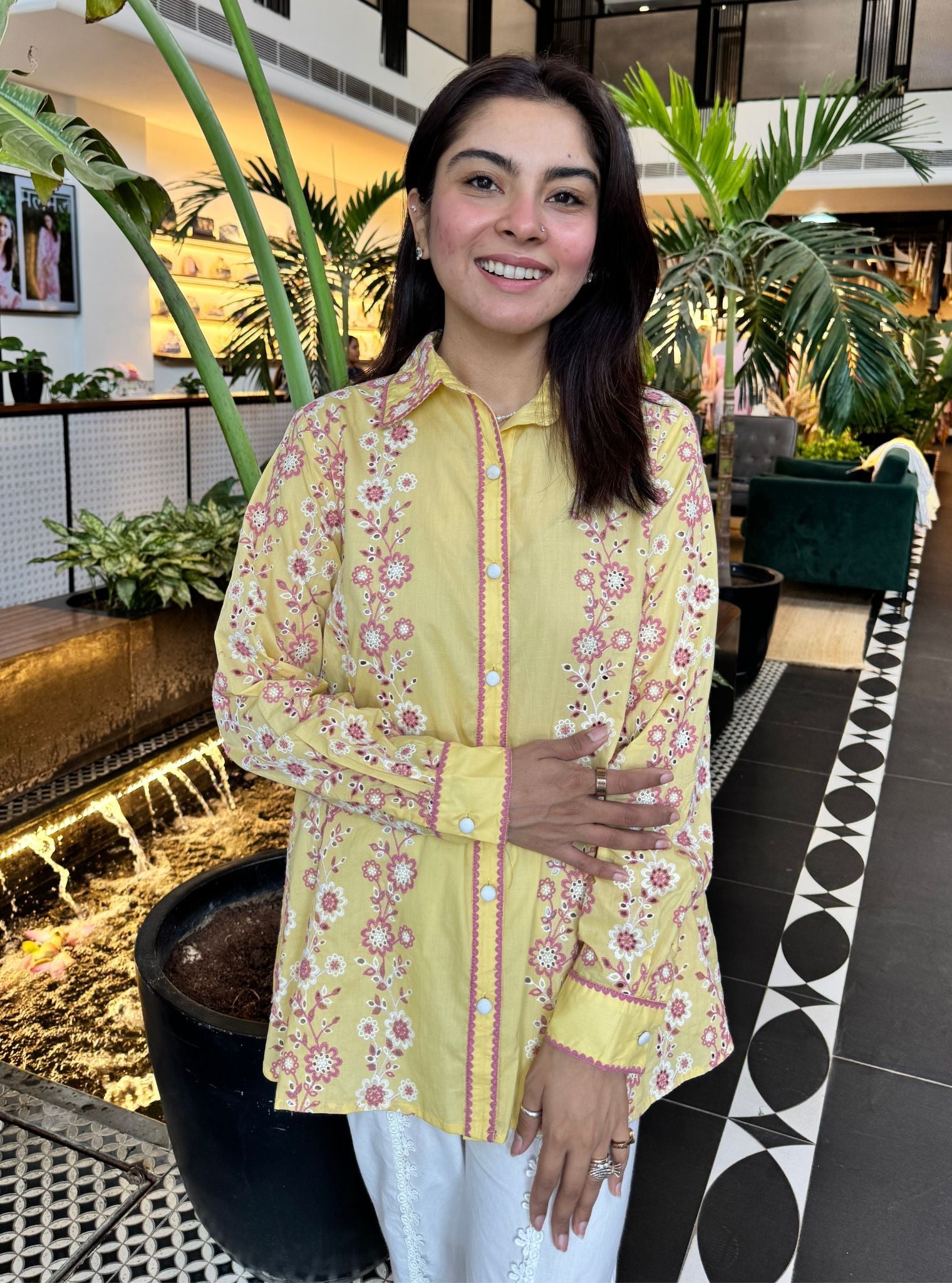 Mulmul Cotton Hugo Yellow Shirt