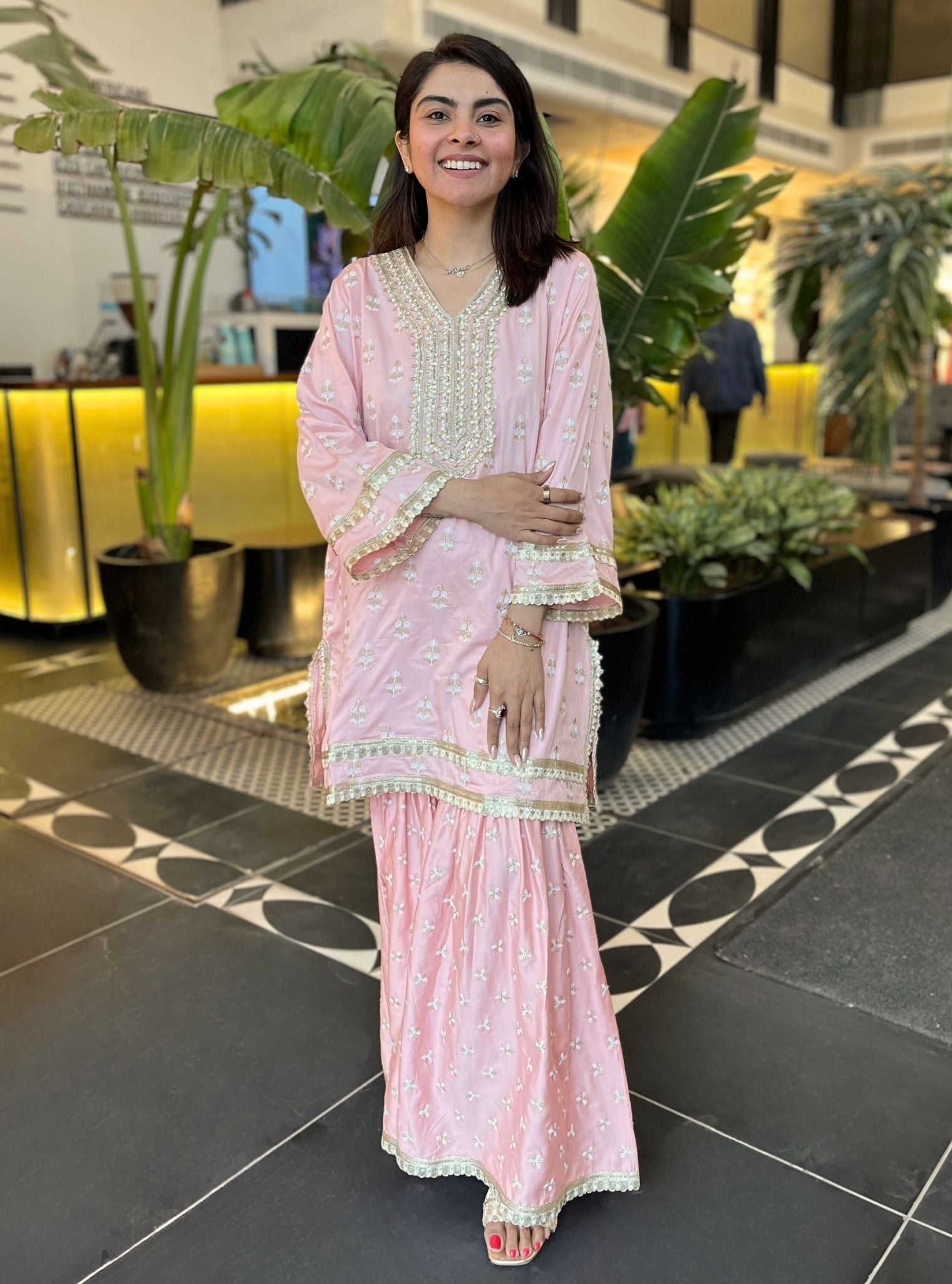 Sama Pima Pink Kurta Set