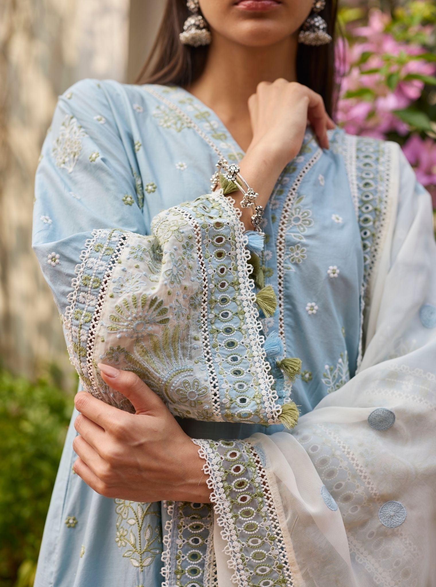 Seya Supima Cotton Blue Kurta Set