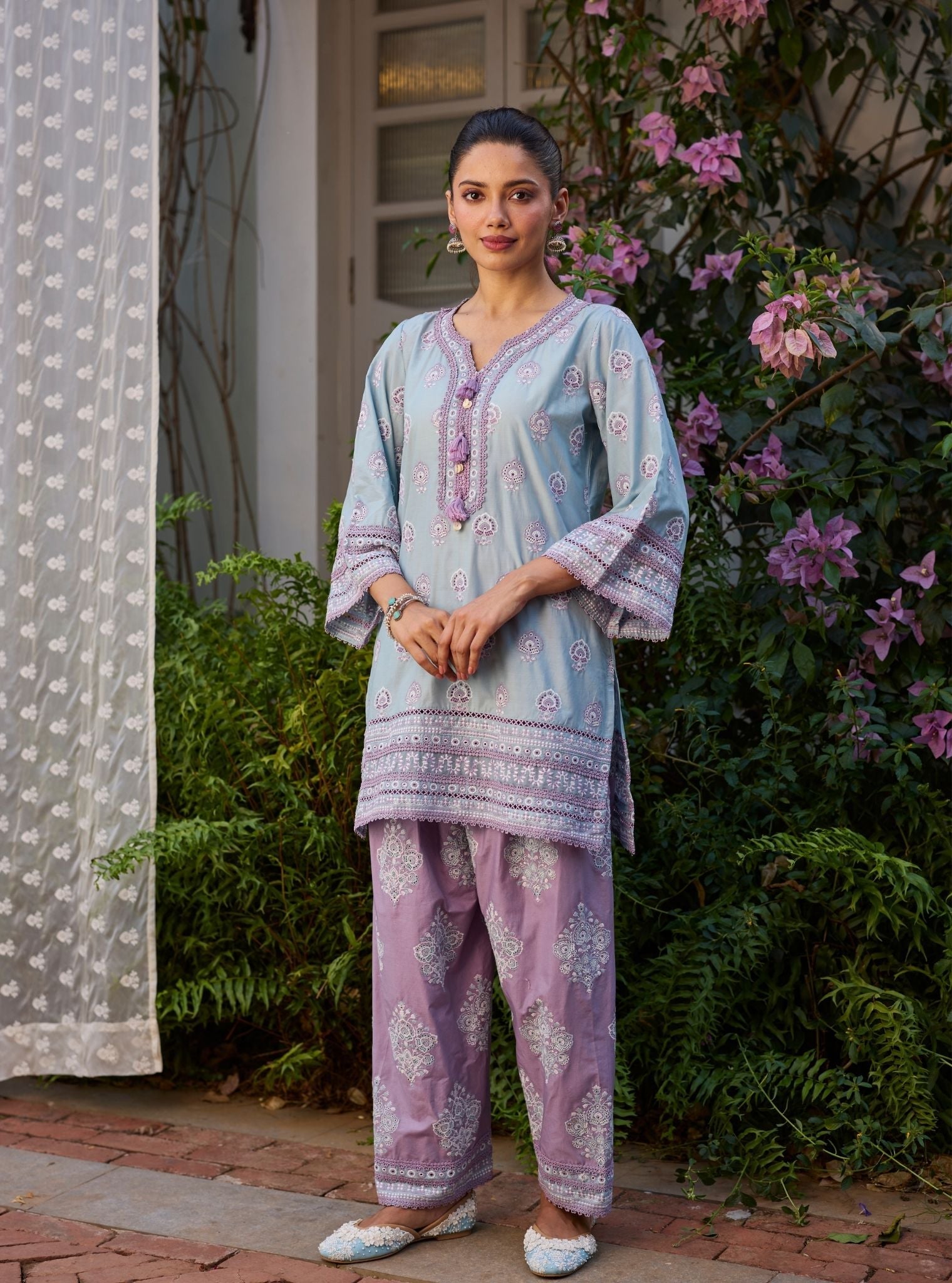 Ruo Supima Cotton Blue Kurta Set