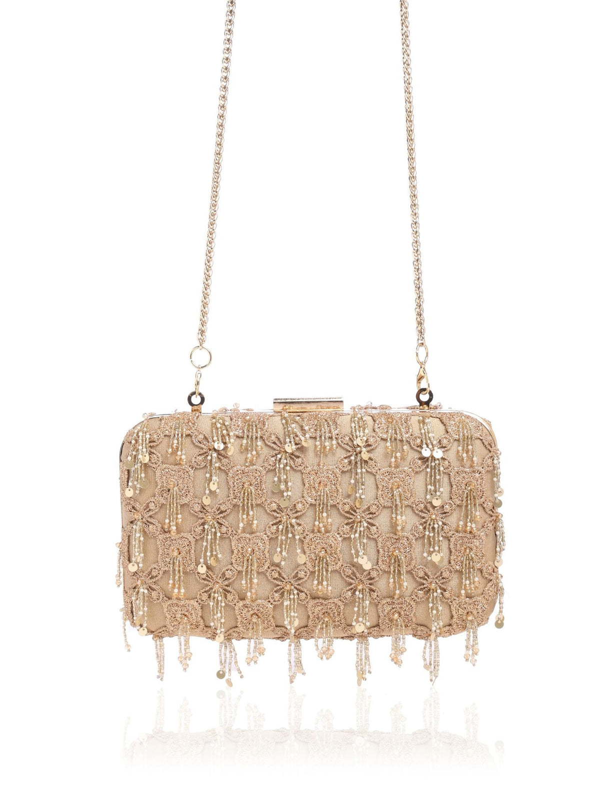 Got Lucky Gold Clutch Bag
