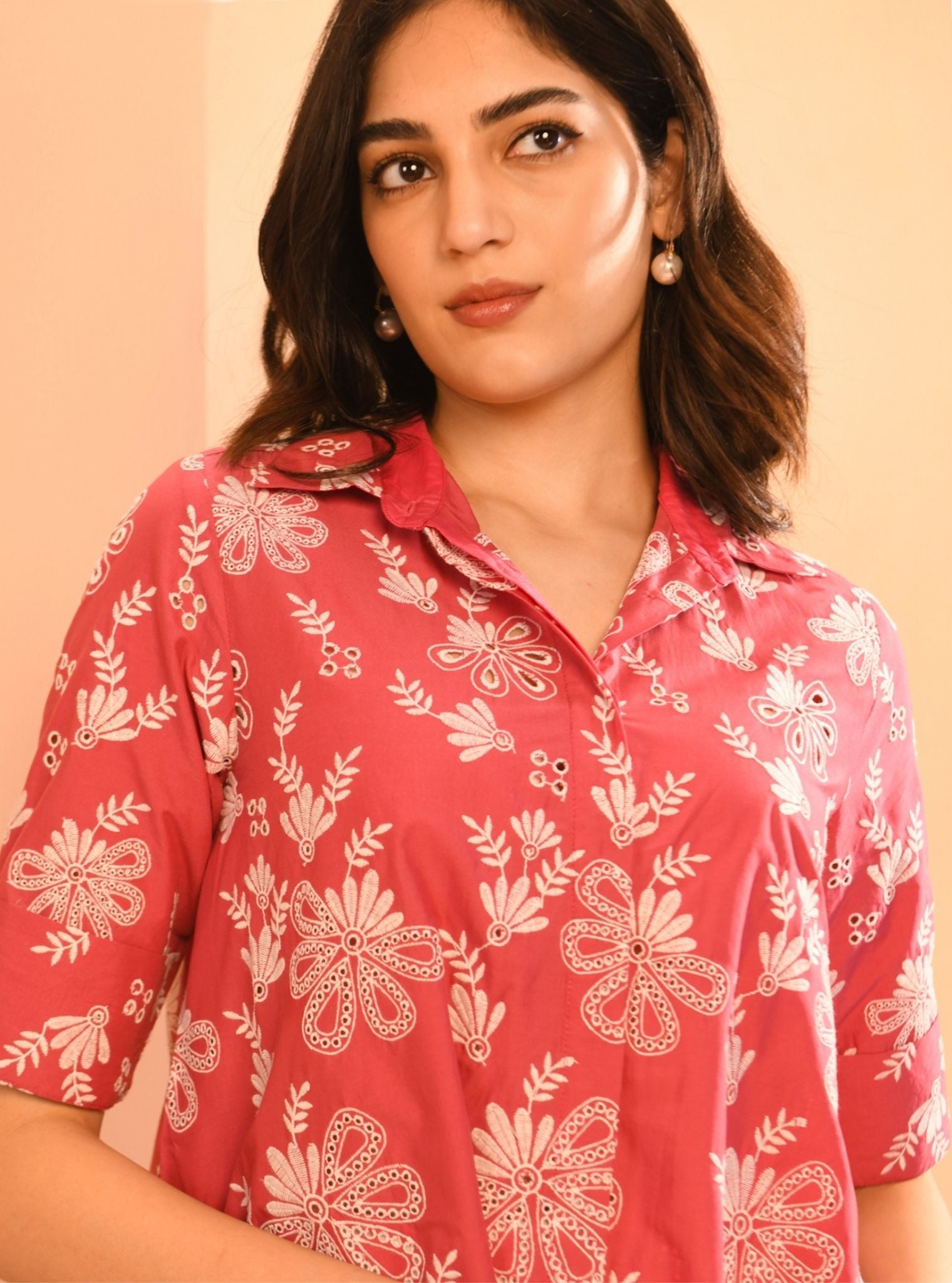 Chiara Iconic Cotton Fuchsia Shirt