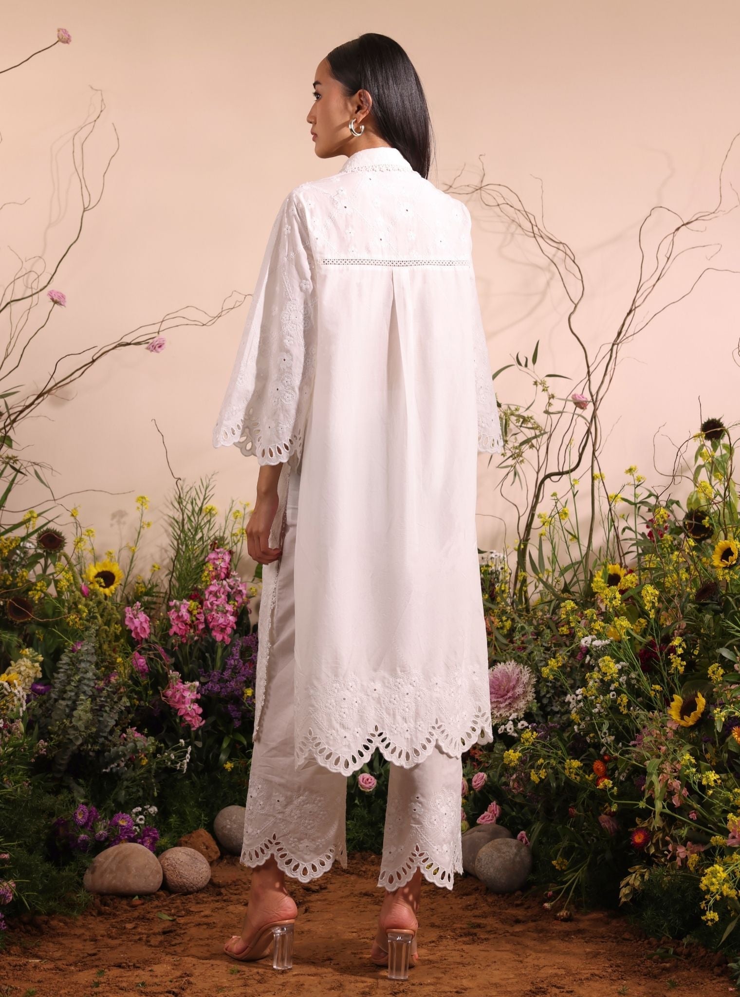 Mulmul Cotton Magnus White Kurta With Mulmul Cotton Magnus White Kurta