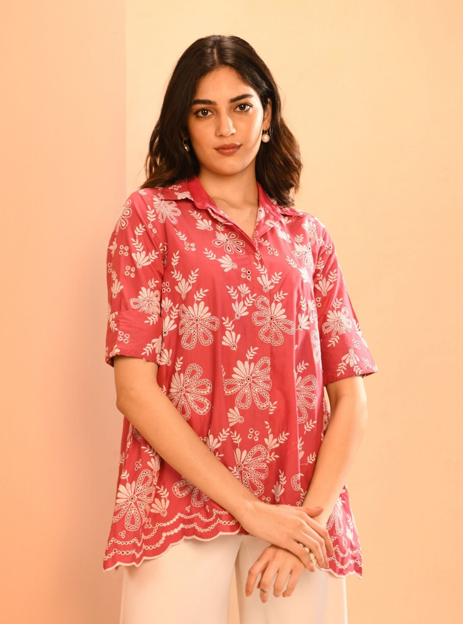 Chiara Iconic Cotton Fuchsia Shirt
