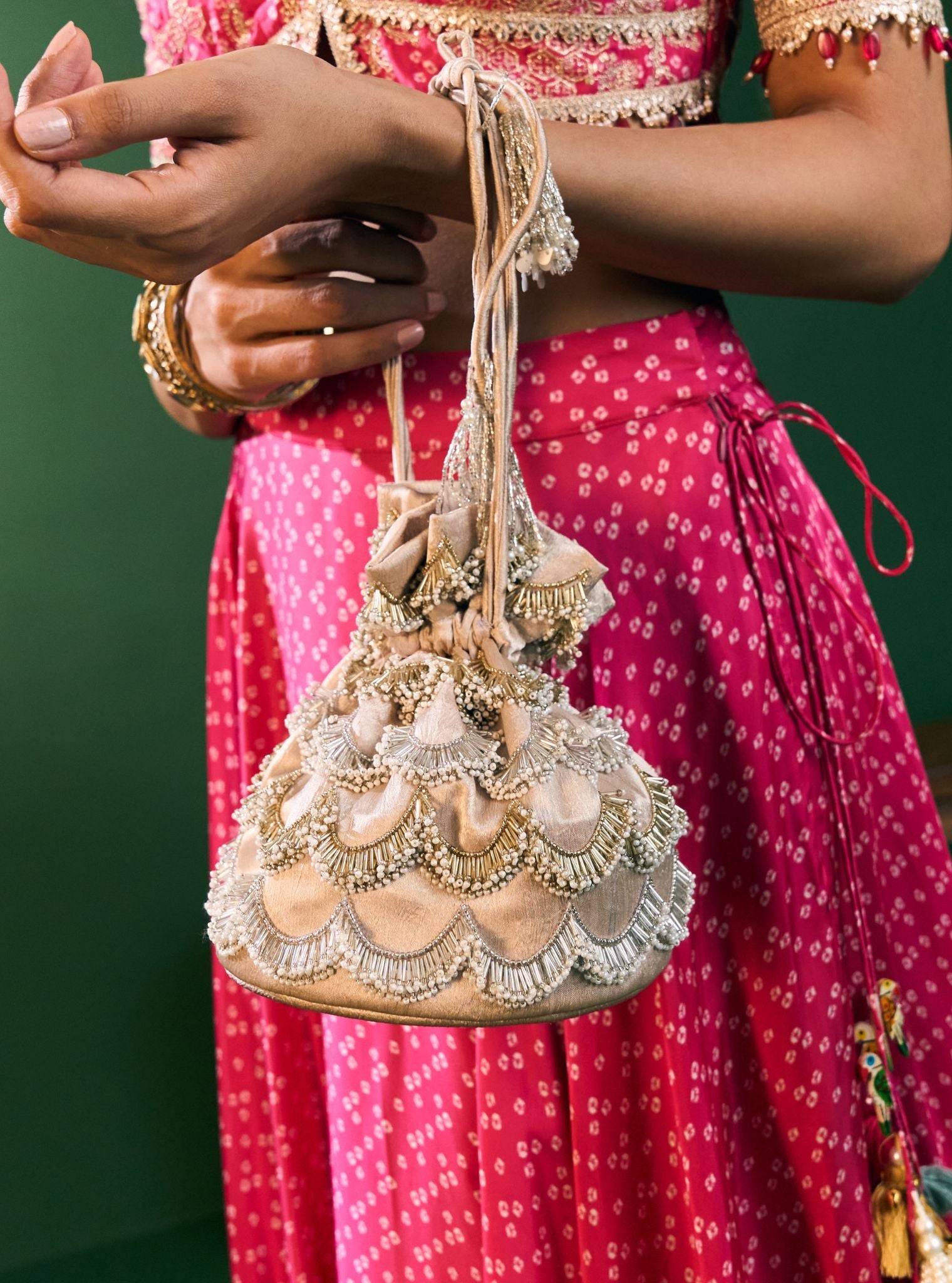 Ameera Black Gold Bag