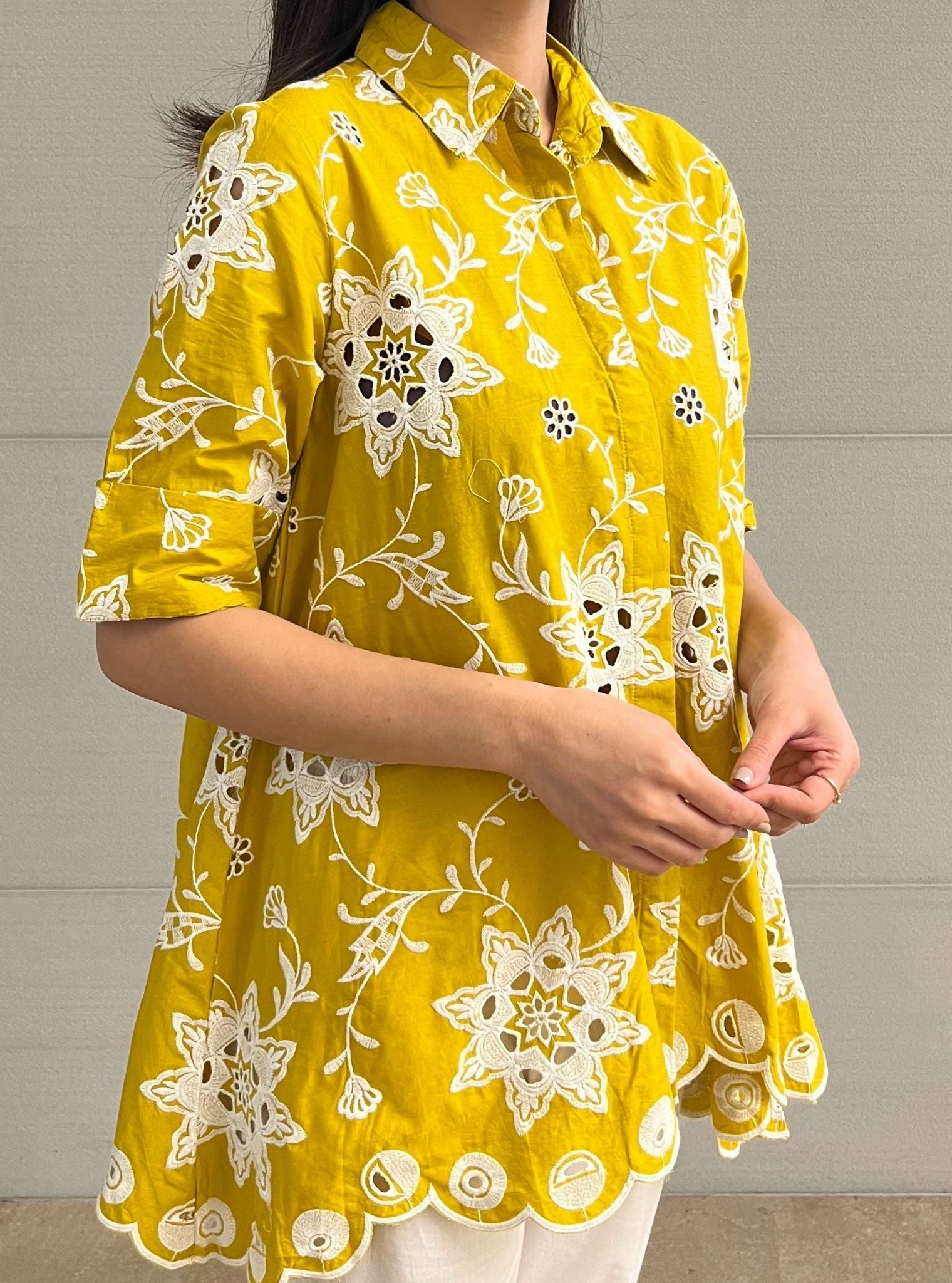 Eve Iconic Supima Cotton Yellow Shirt