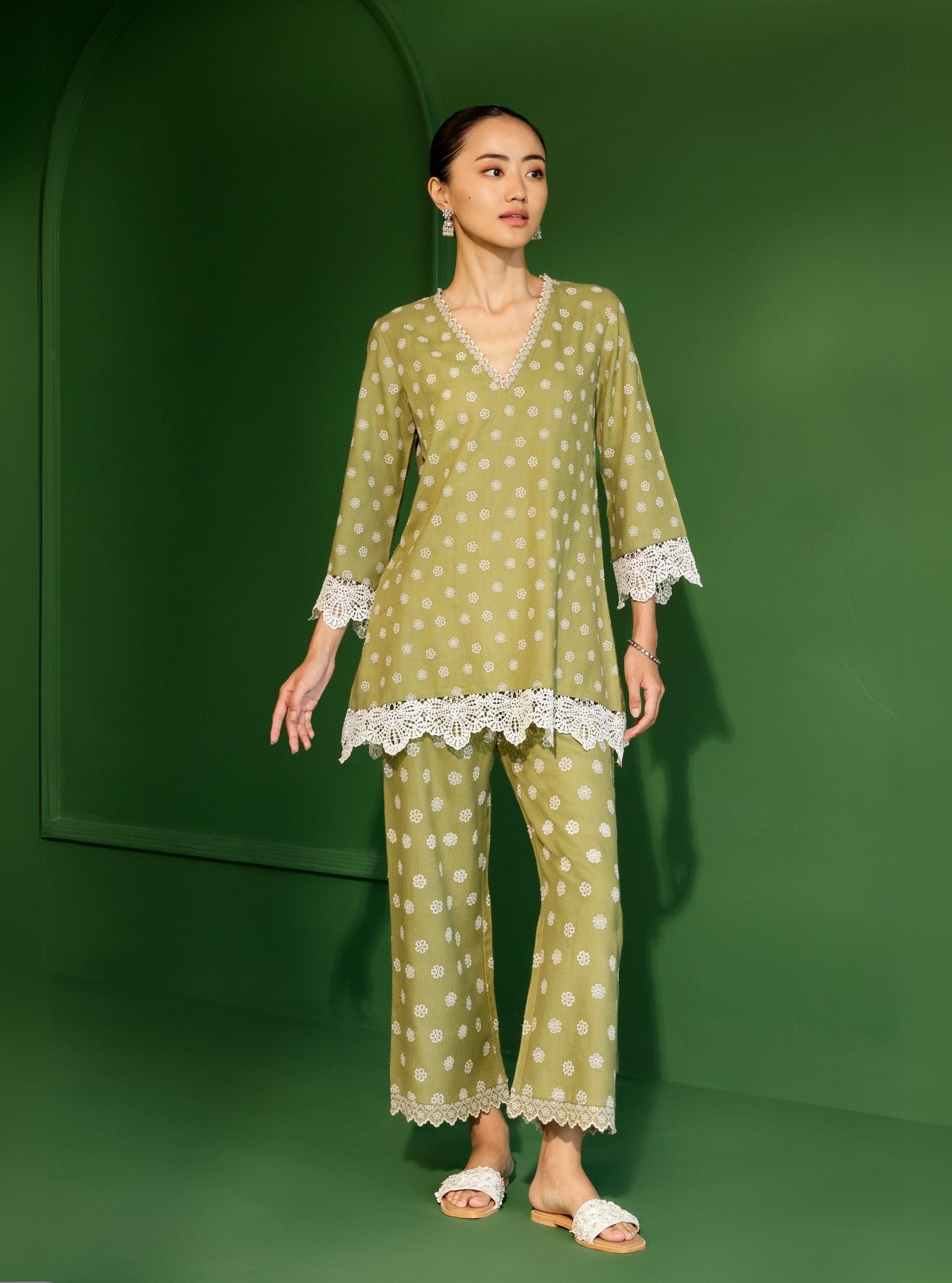 Arden Wool Green Co-ord Set