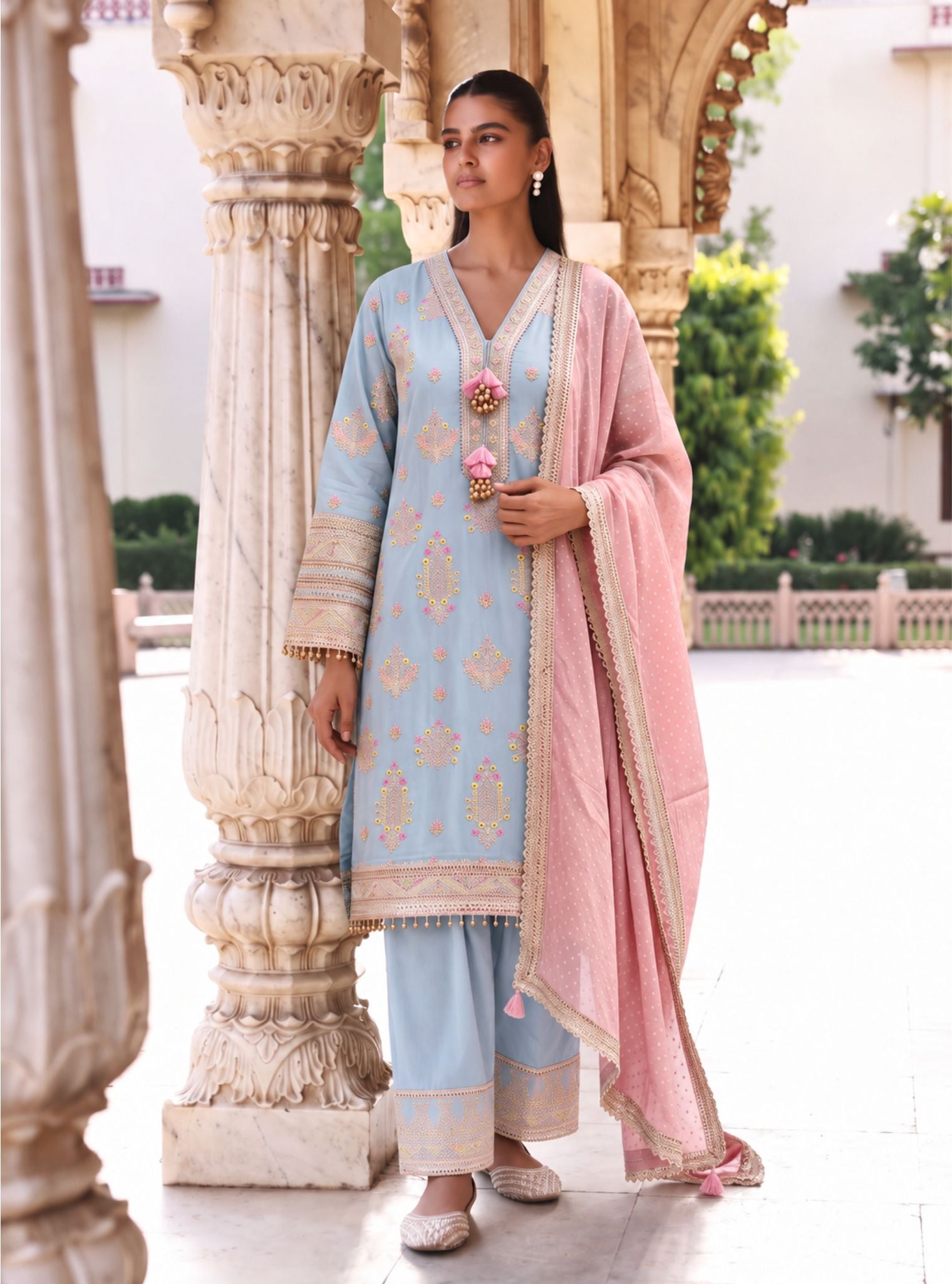 Noreya Lawn Blue Kurta Set