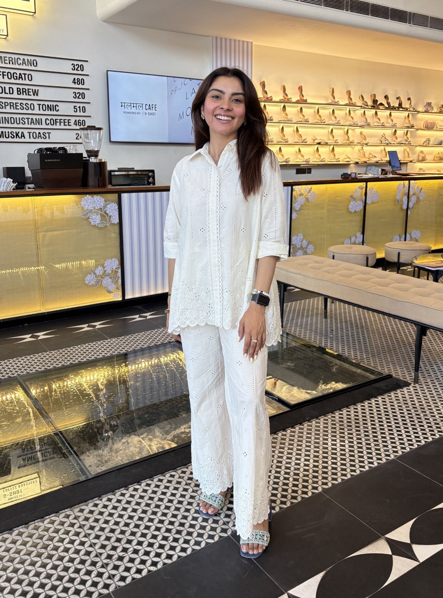 Tamara Supima Cotton Off White Co-ord Set