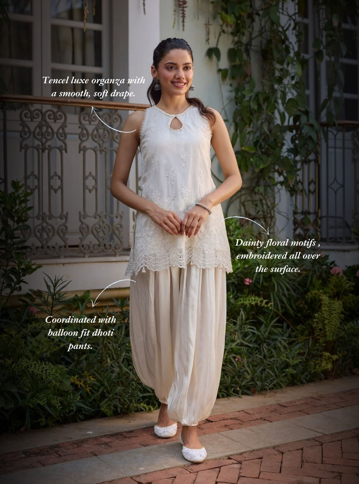 Nino Organza Off White Kurta Set