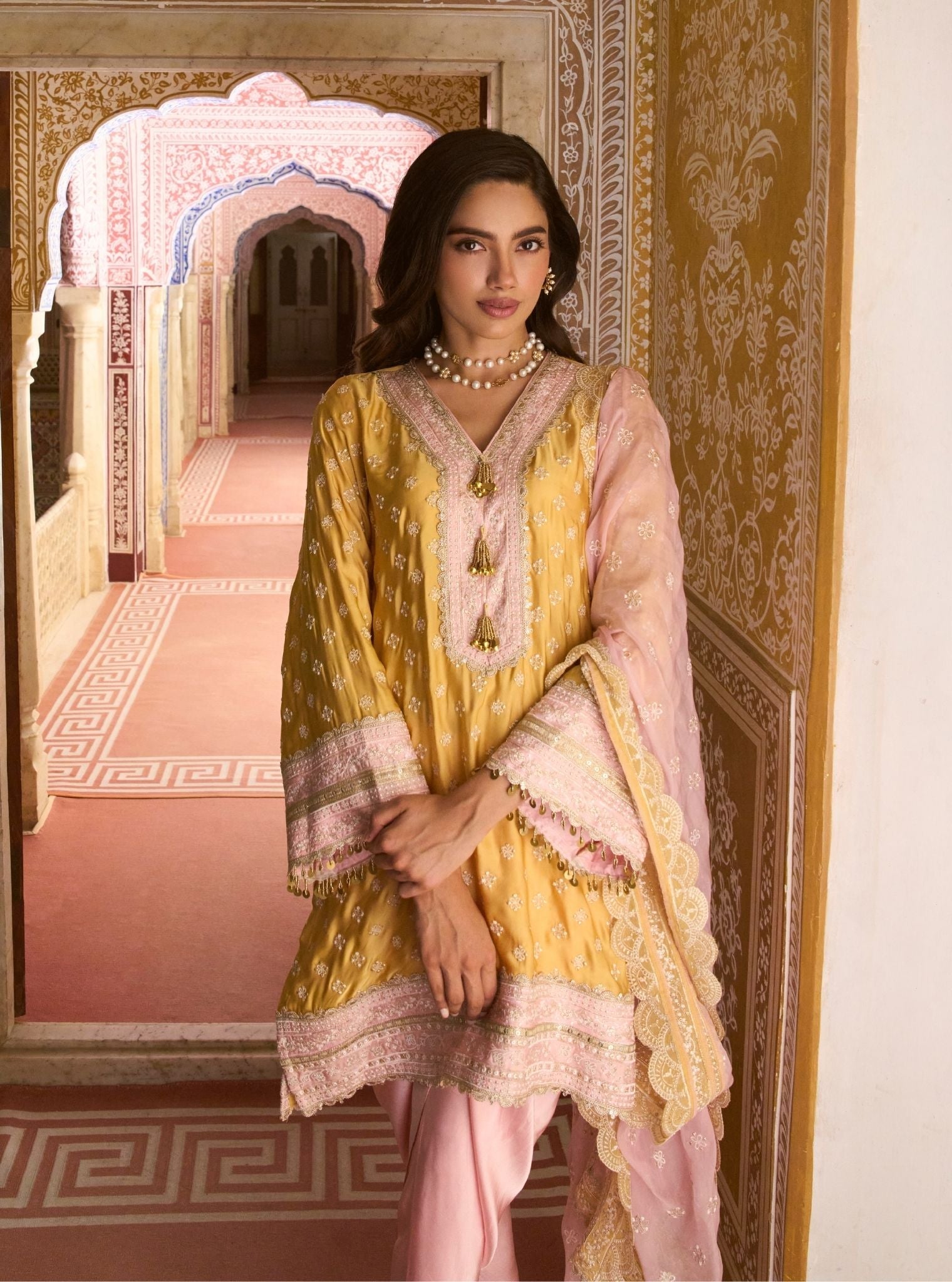 Survani Mustard Kurta Set