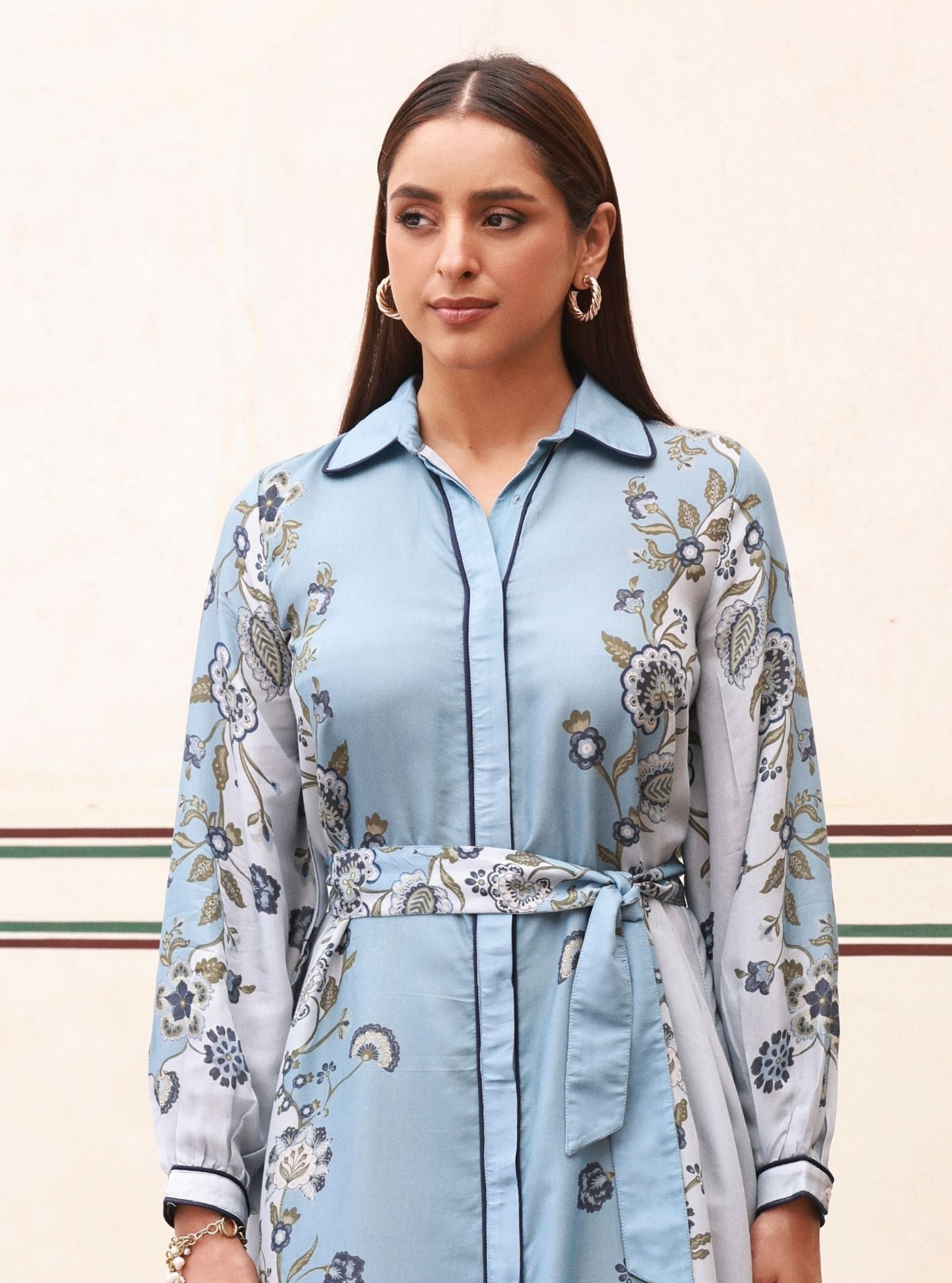 Mulmul Lawn Printed Ilona Dark Blue Dress