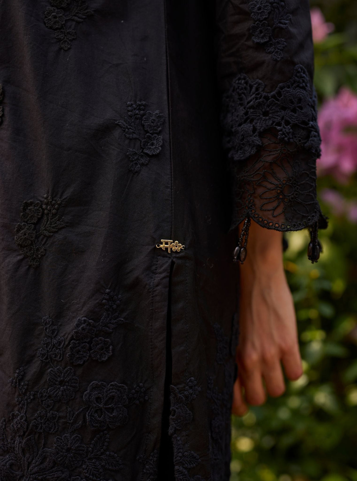 Vae Supima Cotton Black Kurta Set