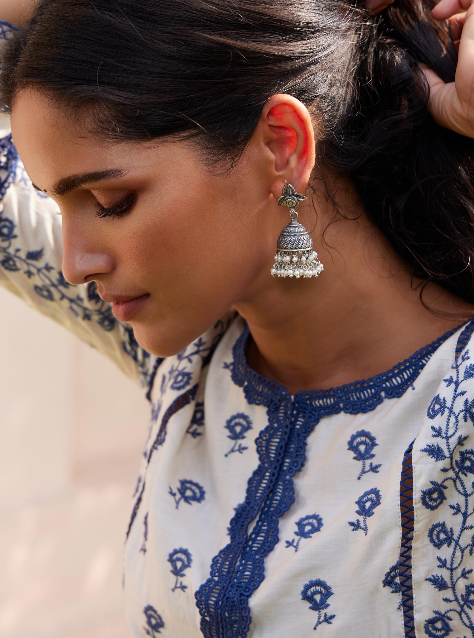 Mulmul Pima Svasti Off White Kurta