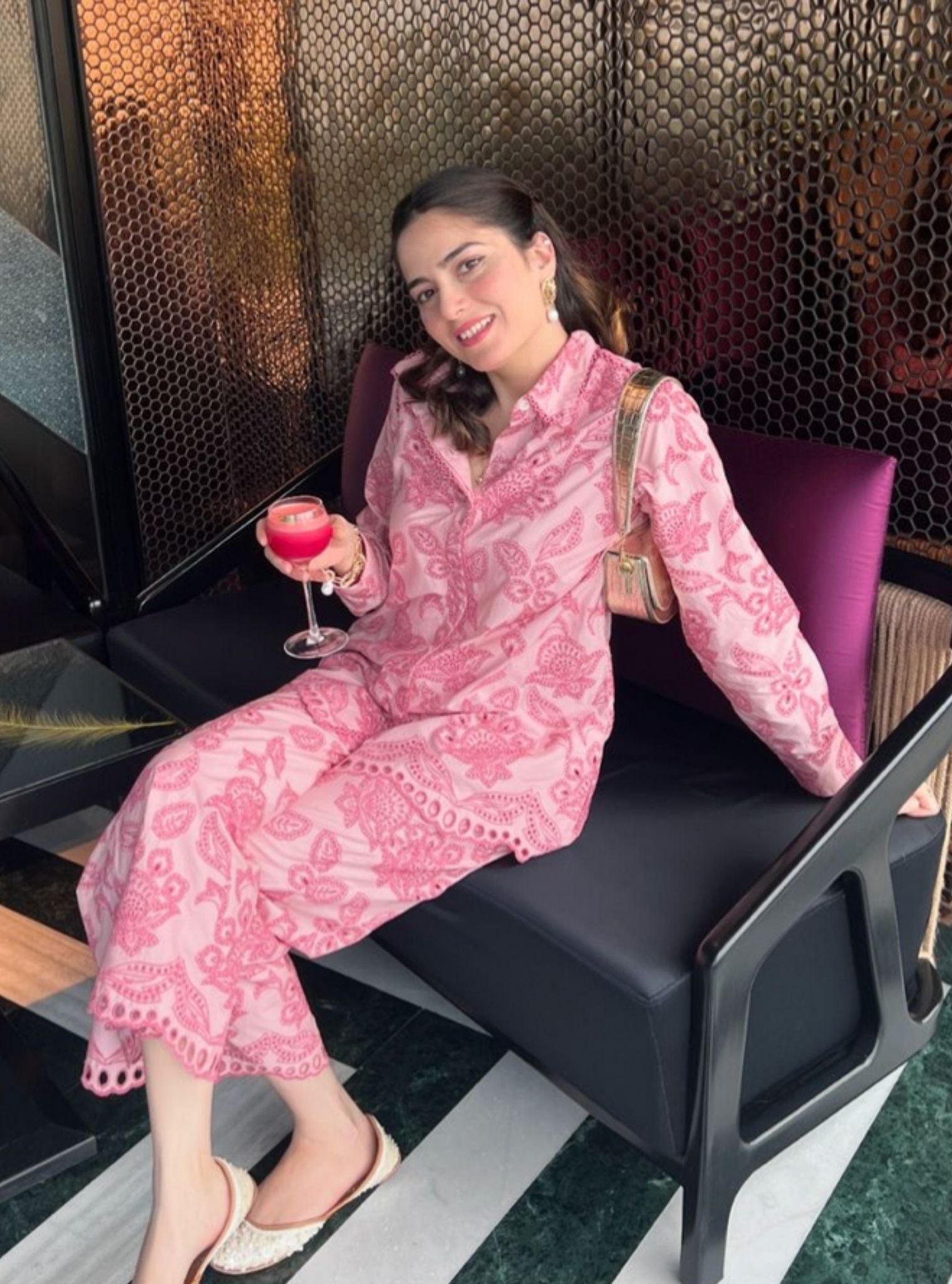 Sasha Supima Cotton Light Pink Co-ord Set