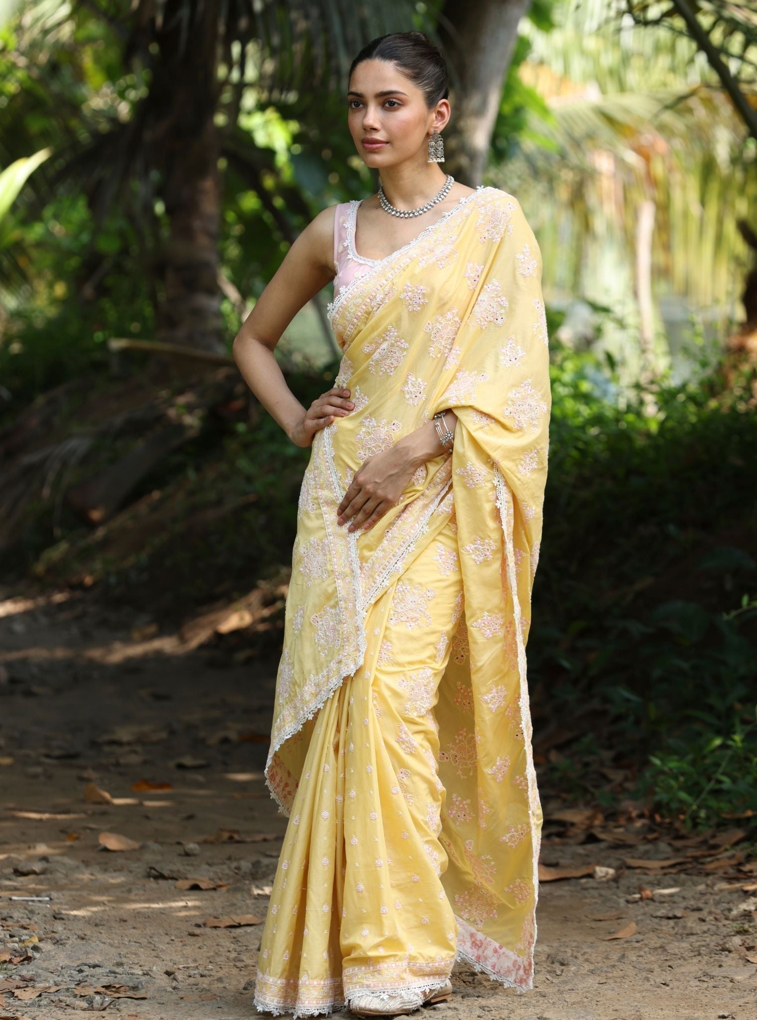 Yara Supima Cotton Yellow Saree