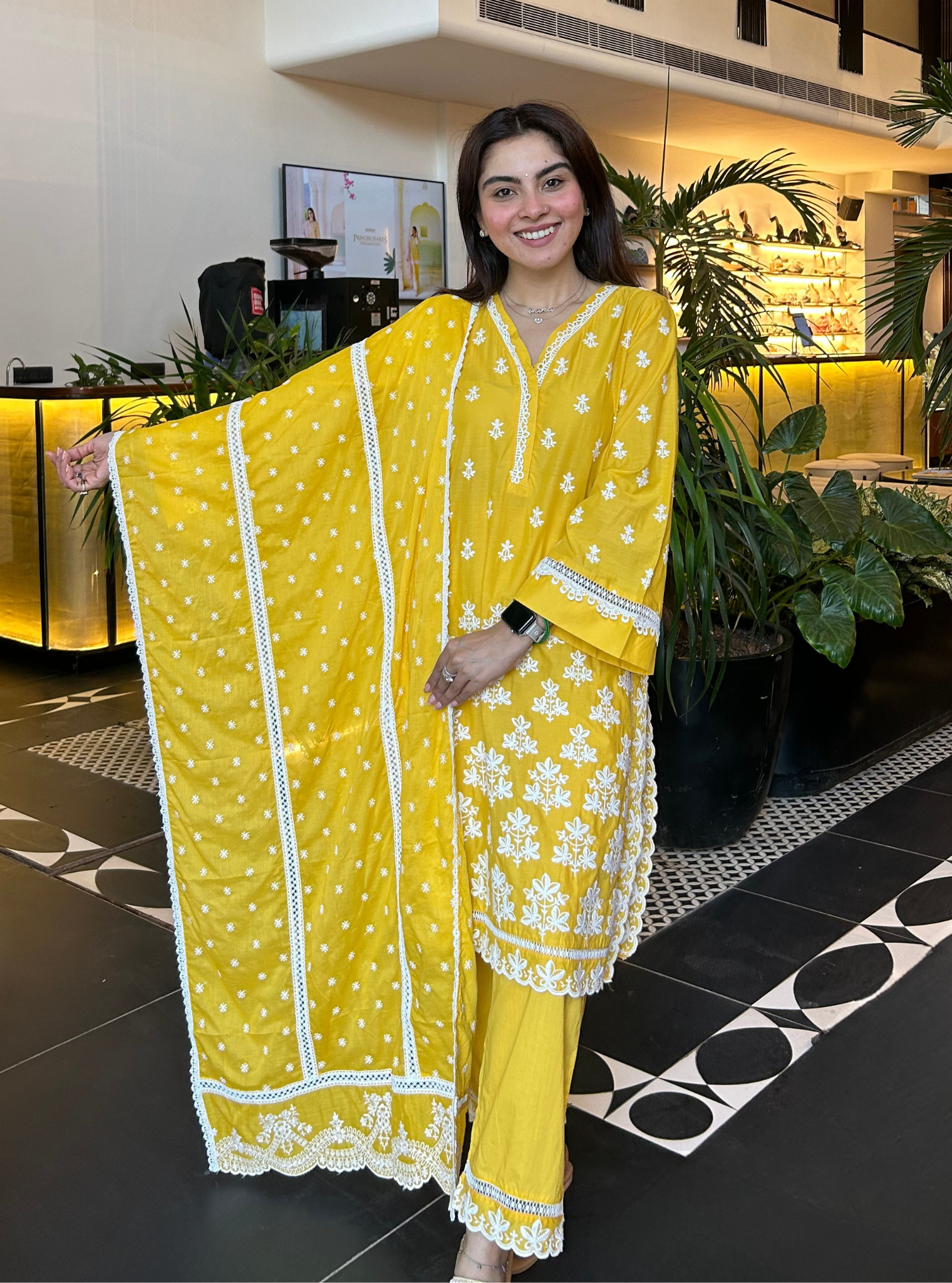 Rith Supima Cotton Yellow Kurta Set