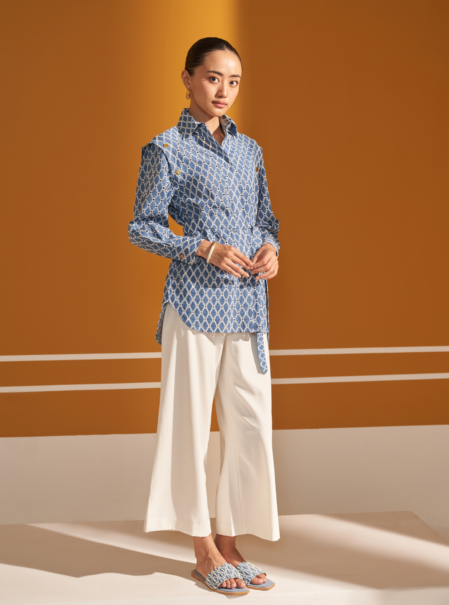 Mulmul Demin Margot Light Blue Shirt