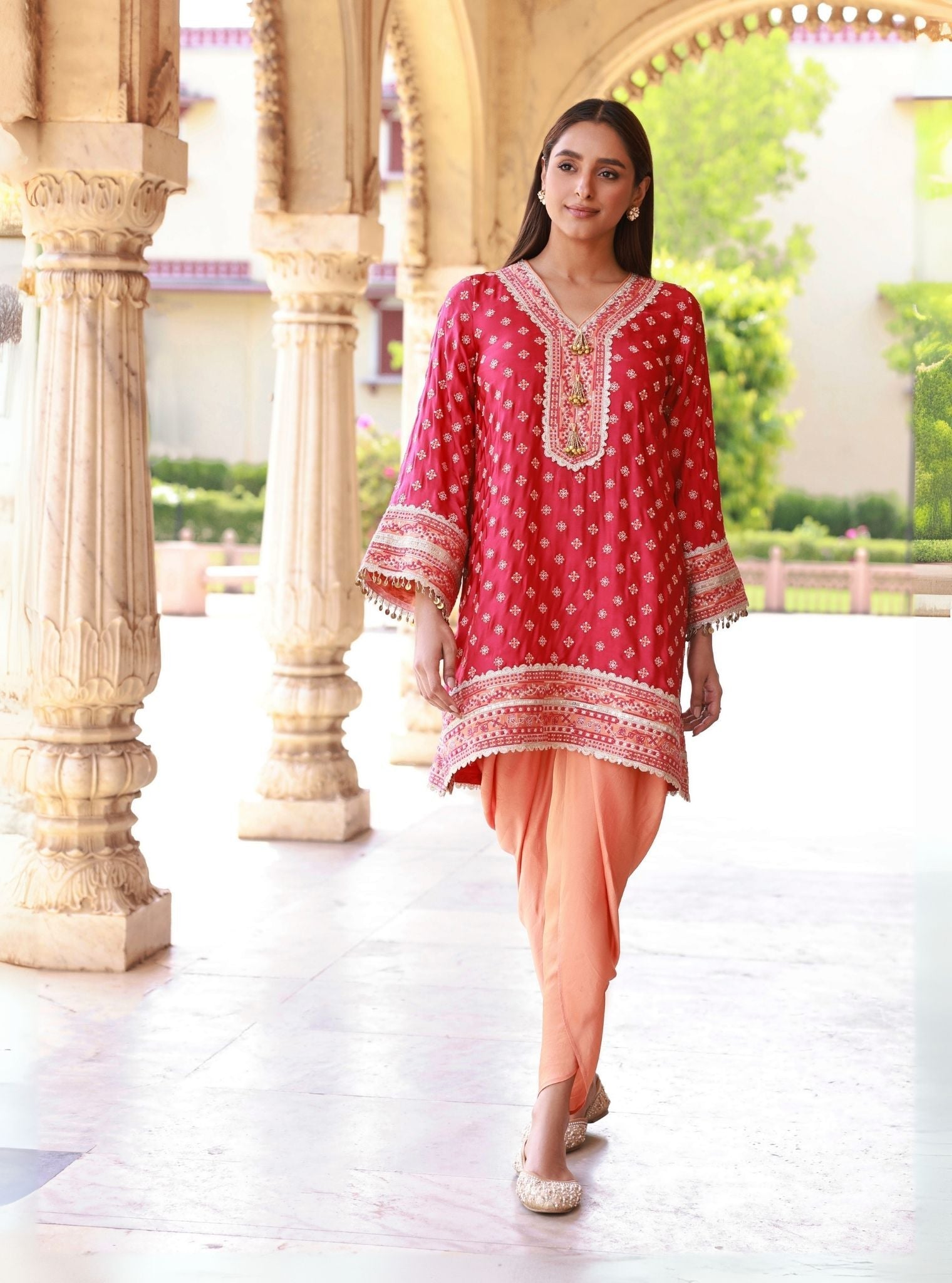Survani Fuschia Kurta Set