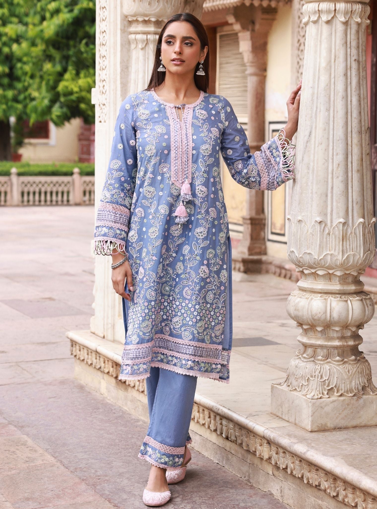 Avarni Denim Kurta Set