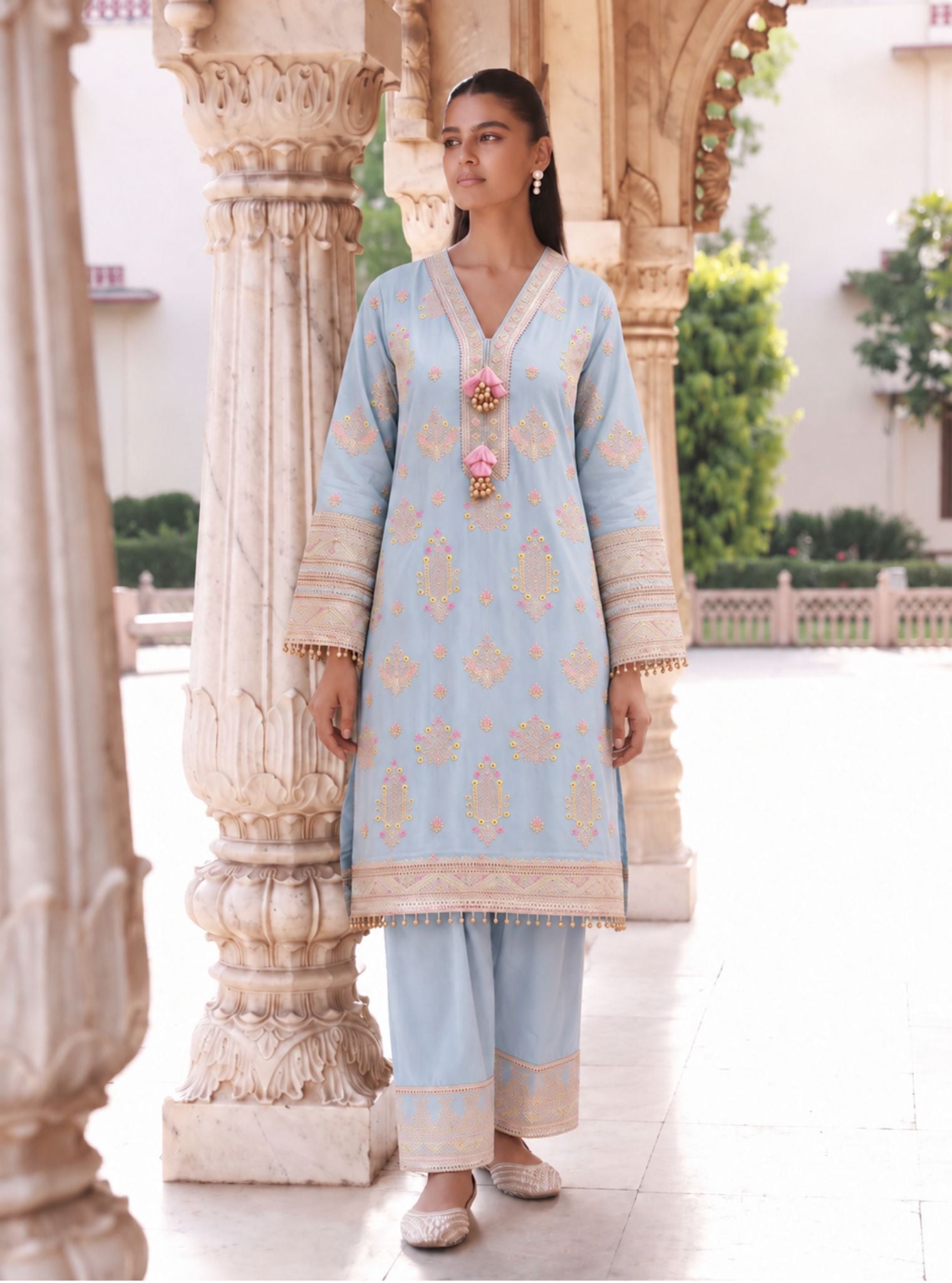 Noreya Lawn Blue Kurta Set
