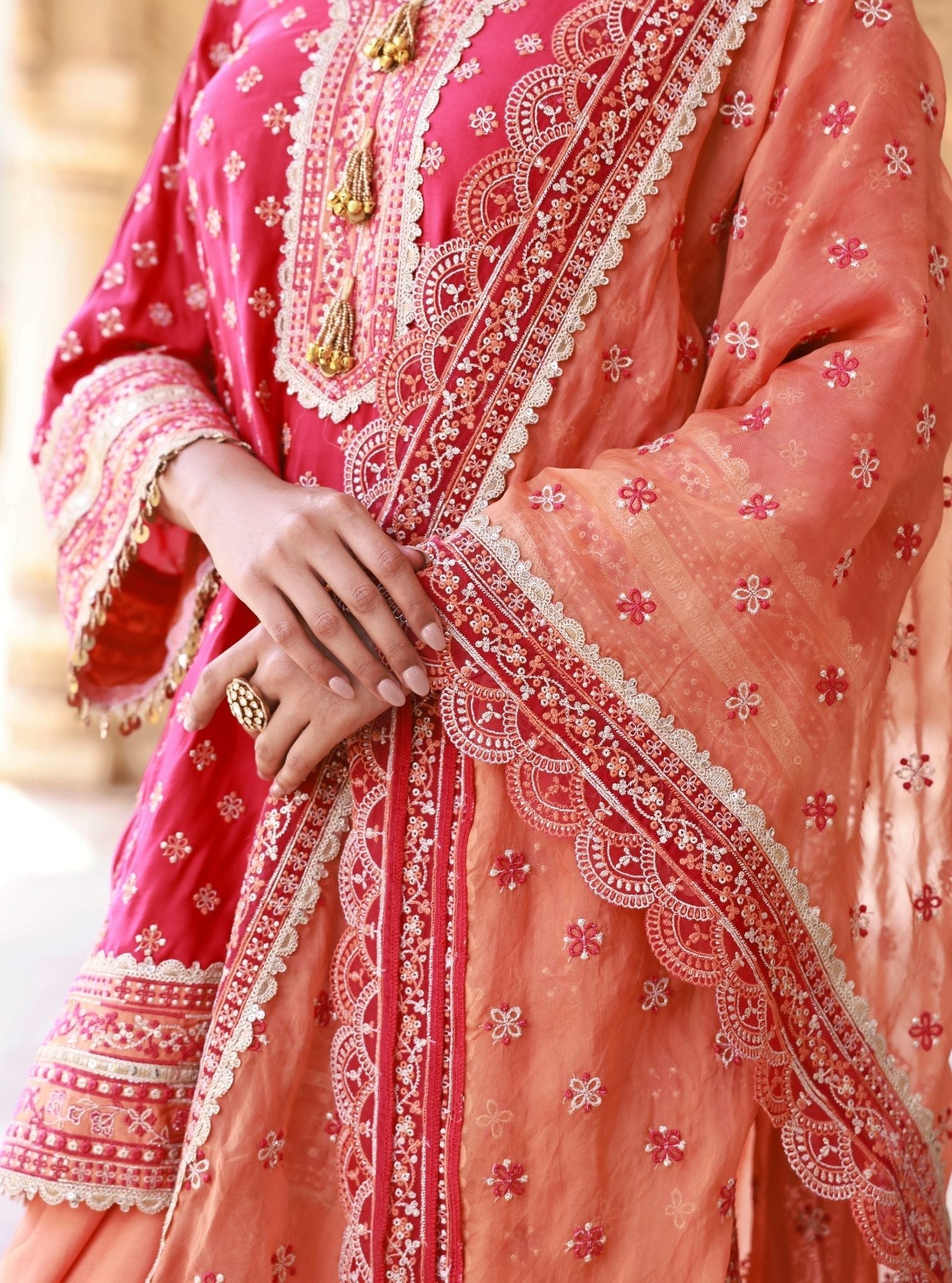 Survani Fuschia Kurta Set