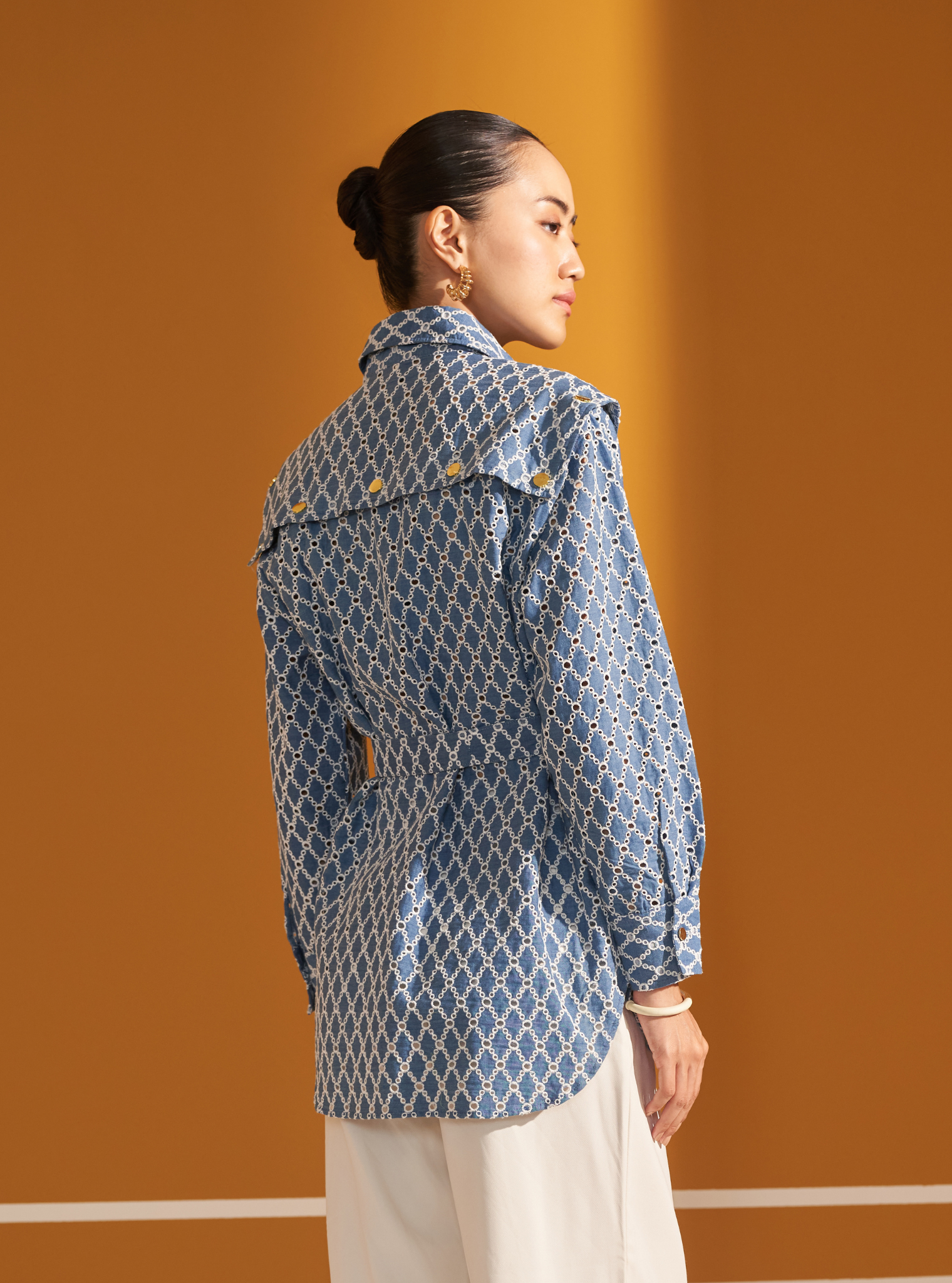 Mulmul Demin Margot Light Blue Shirt