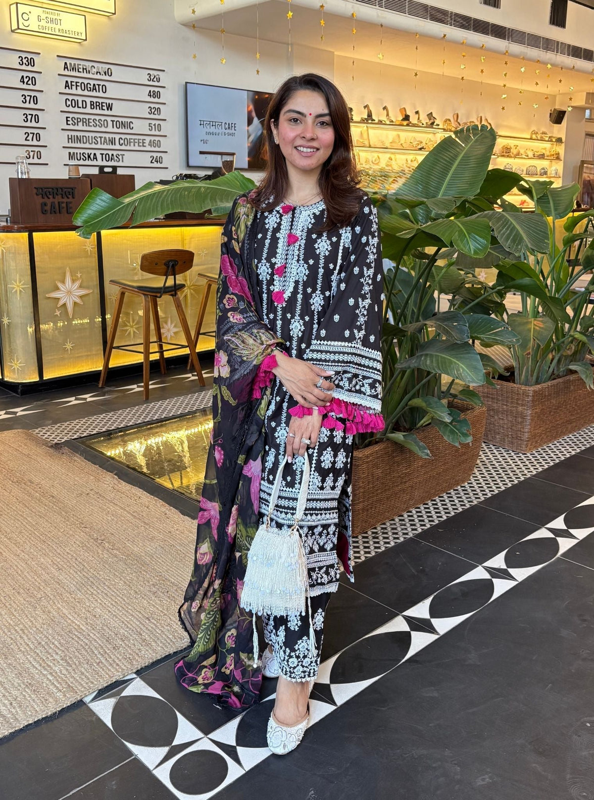 Lomeya Supima Cotton Black Kurta Set