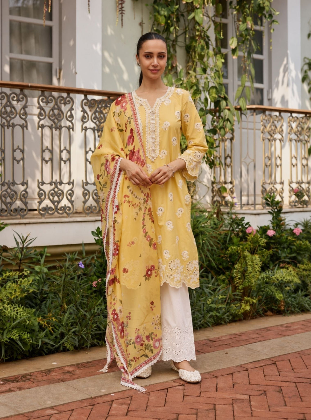 Avo Supima Corron Yellow Kurta Set