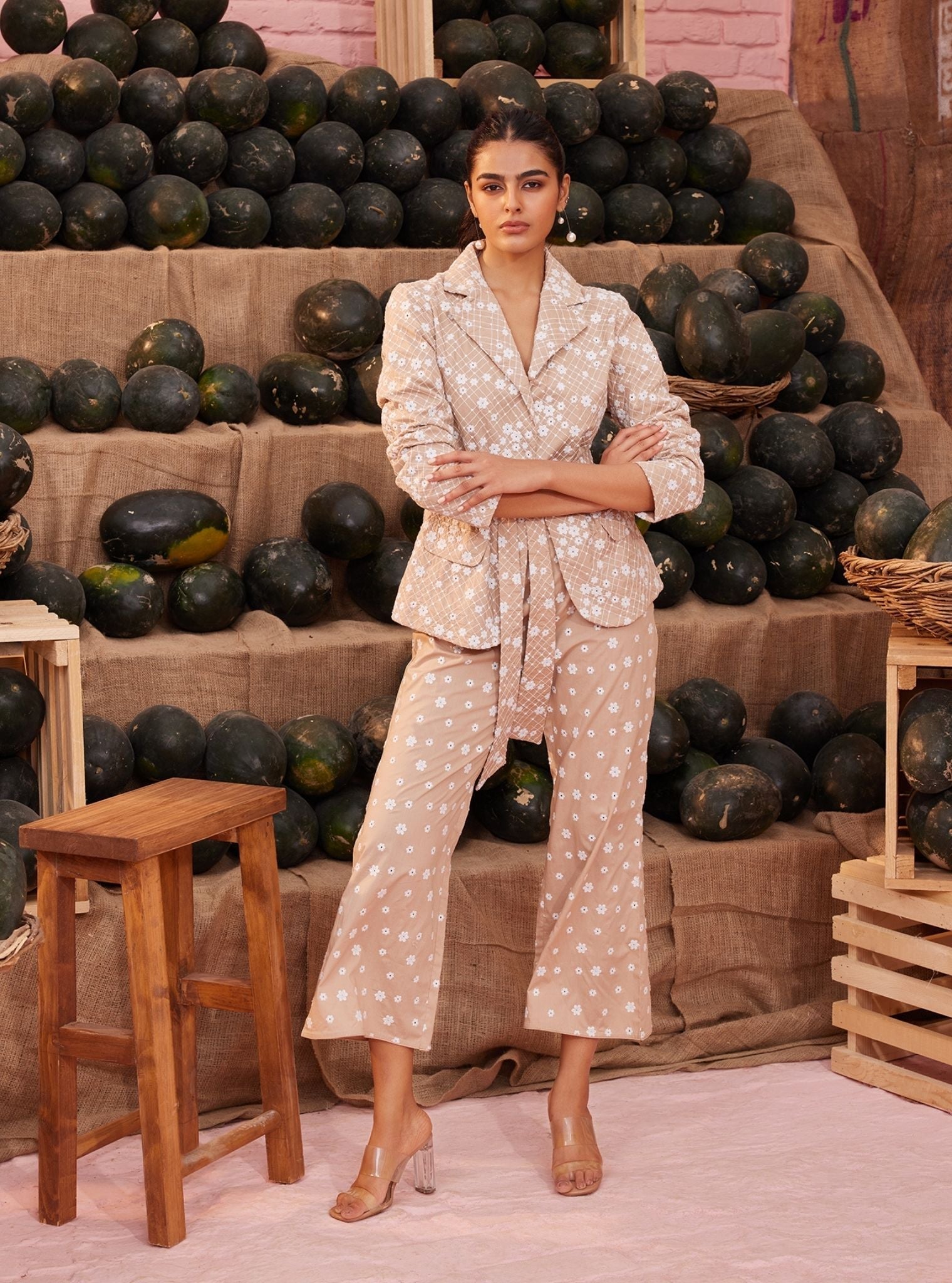 Mulmul Supima Cotton Lara Beige Pant