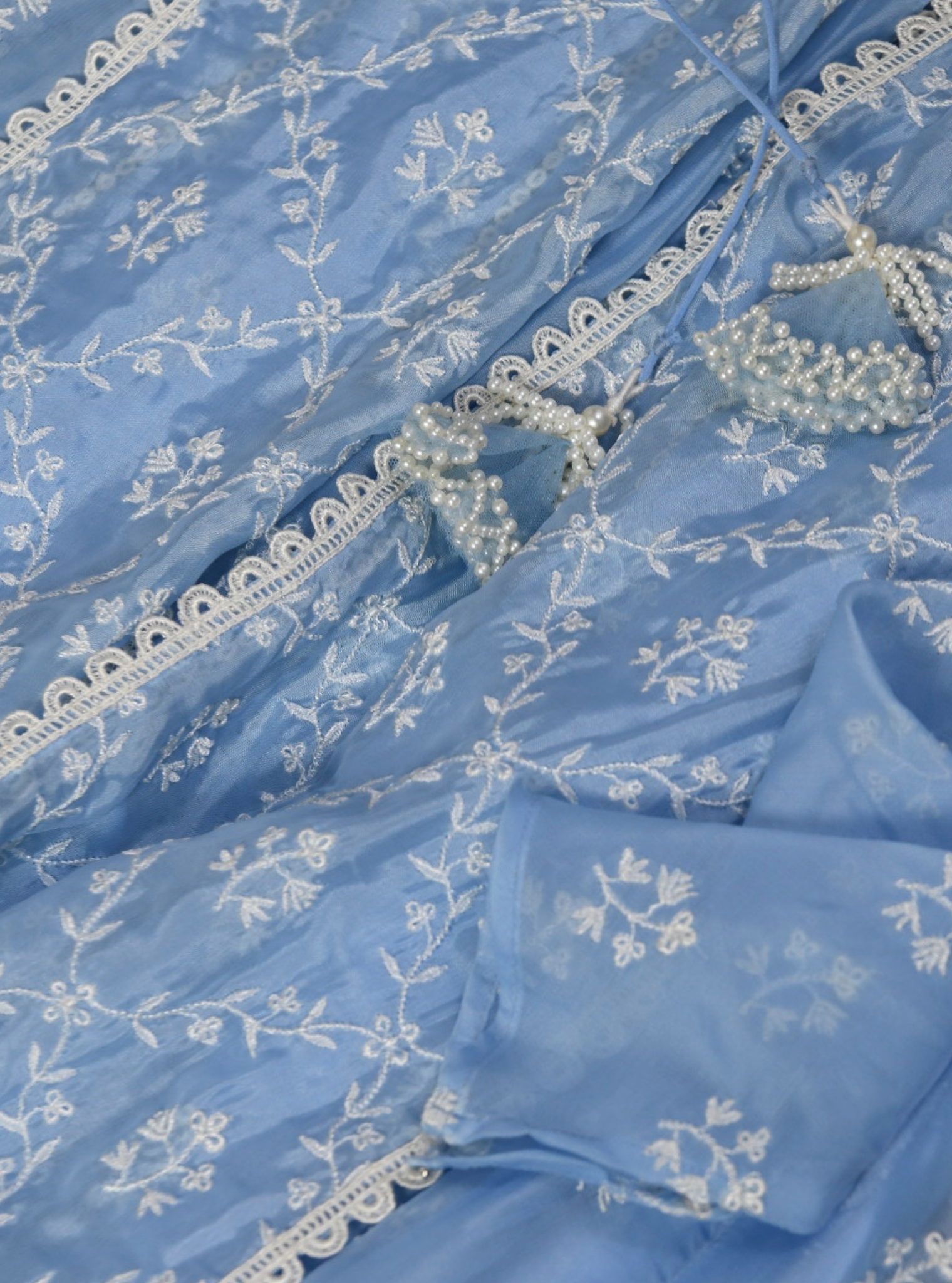 Mulmul Organza Essex Anarkali Kurta with Organza Jacket