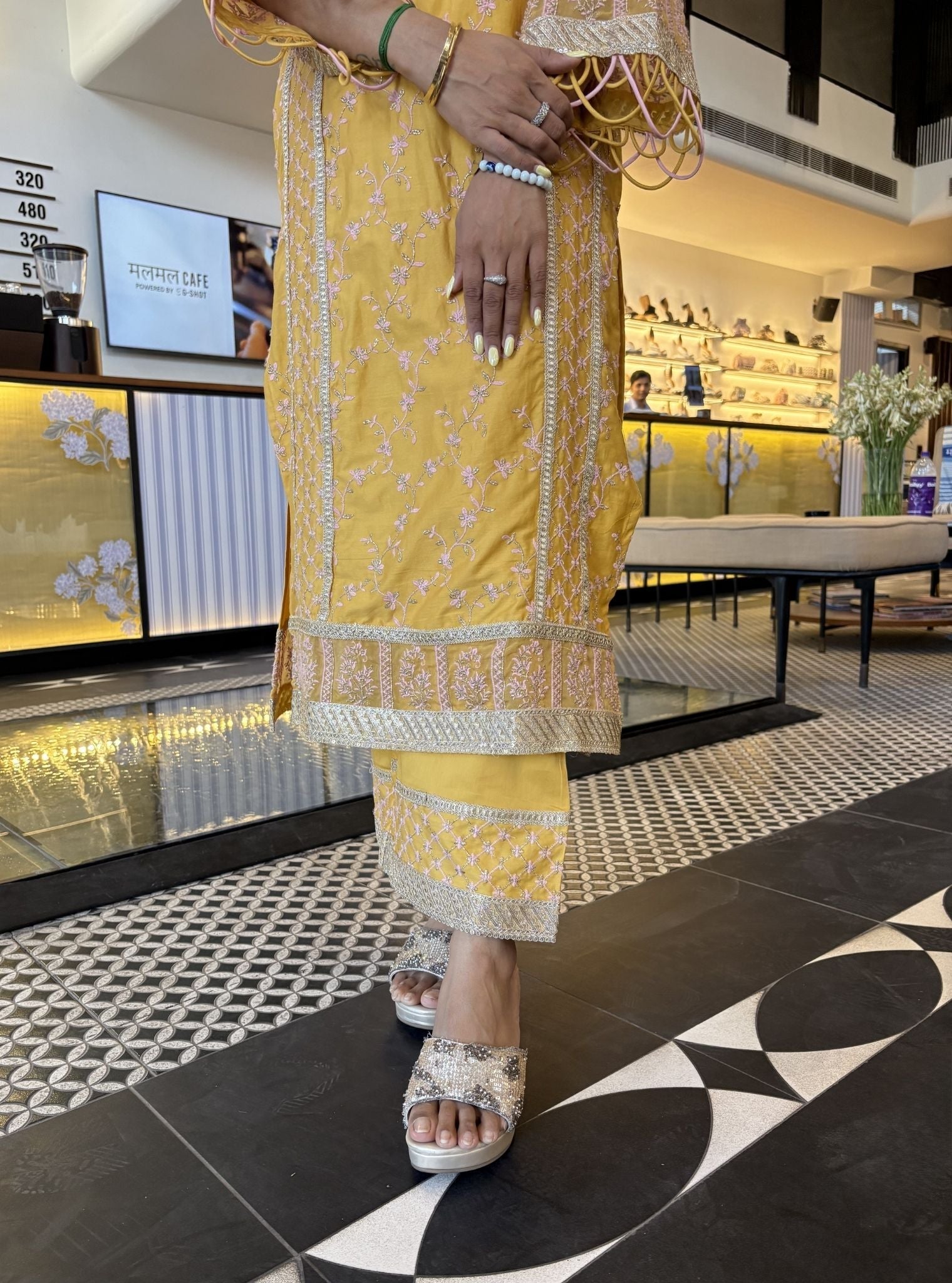 Briti Pima Yellow Kurta Set