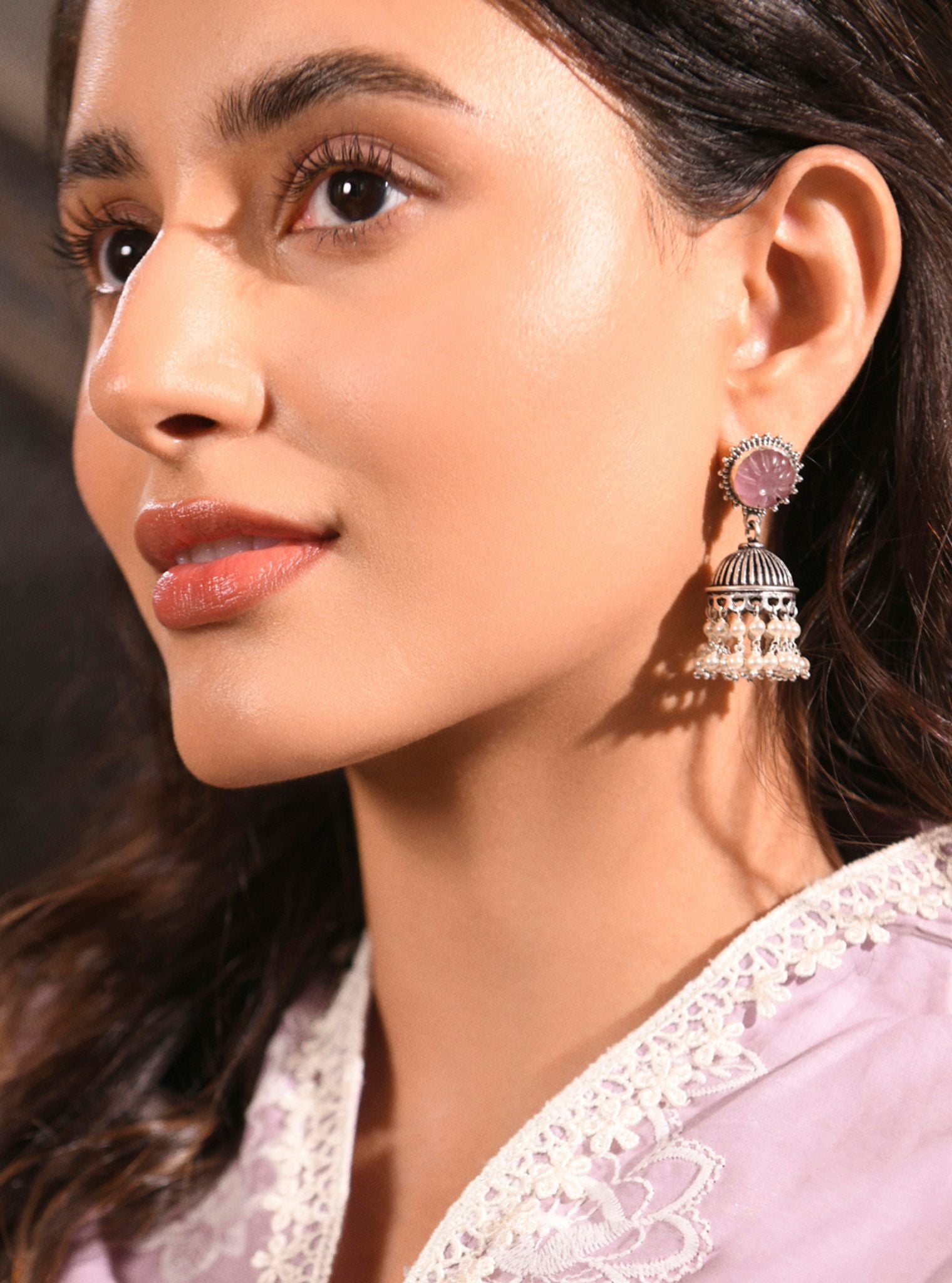 Pure Silver Chitra Jhumki
